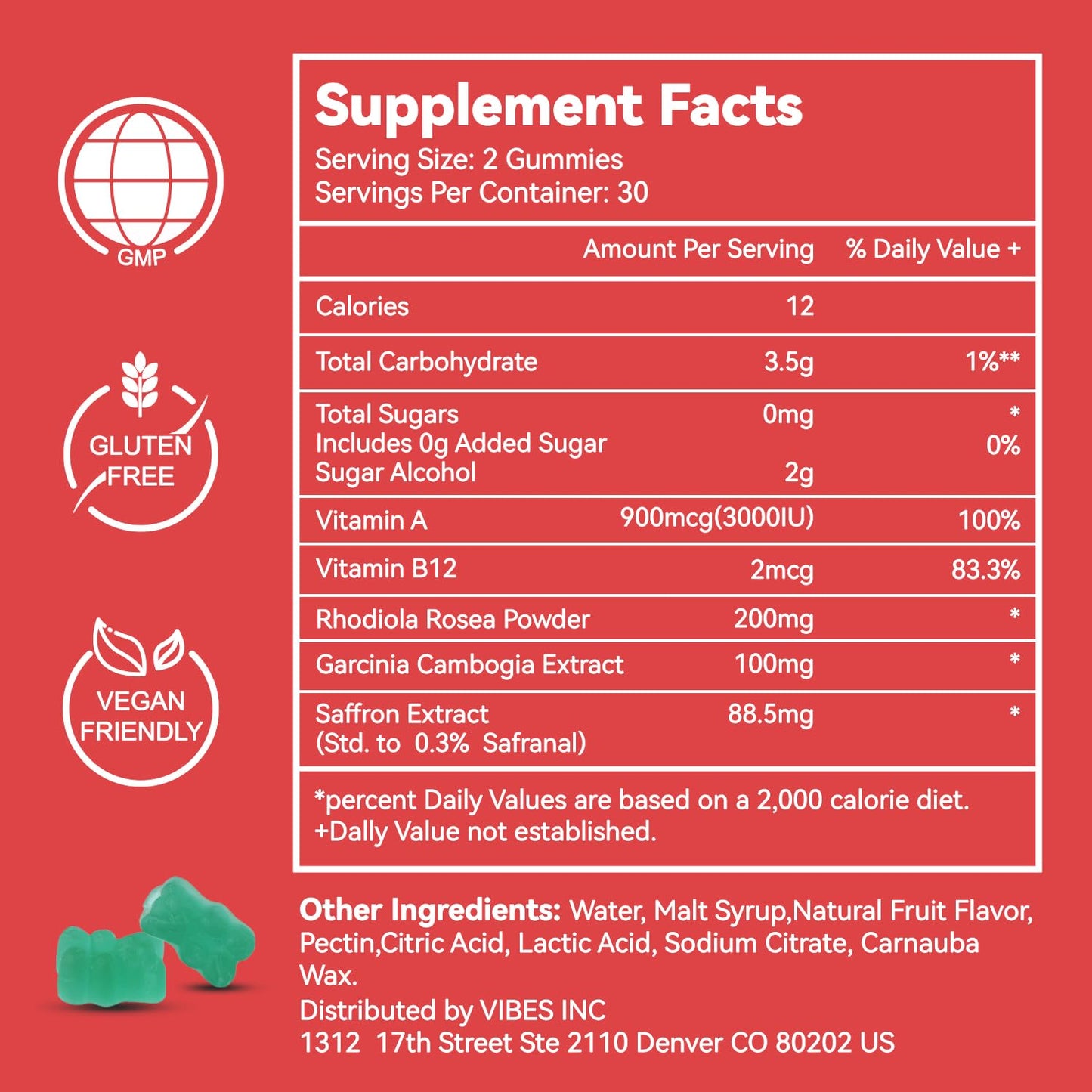 EAZGOO Saffron Supplements 120 Gummies