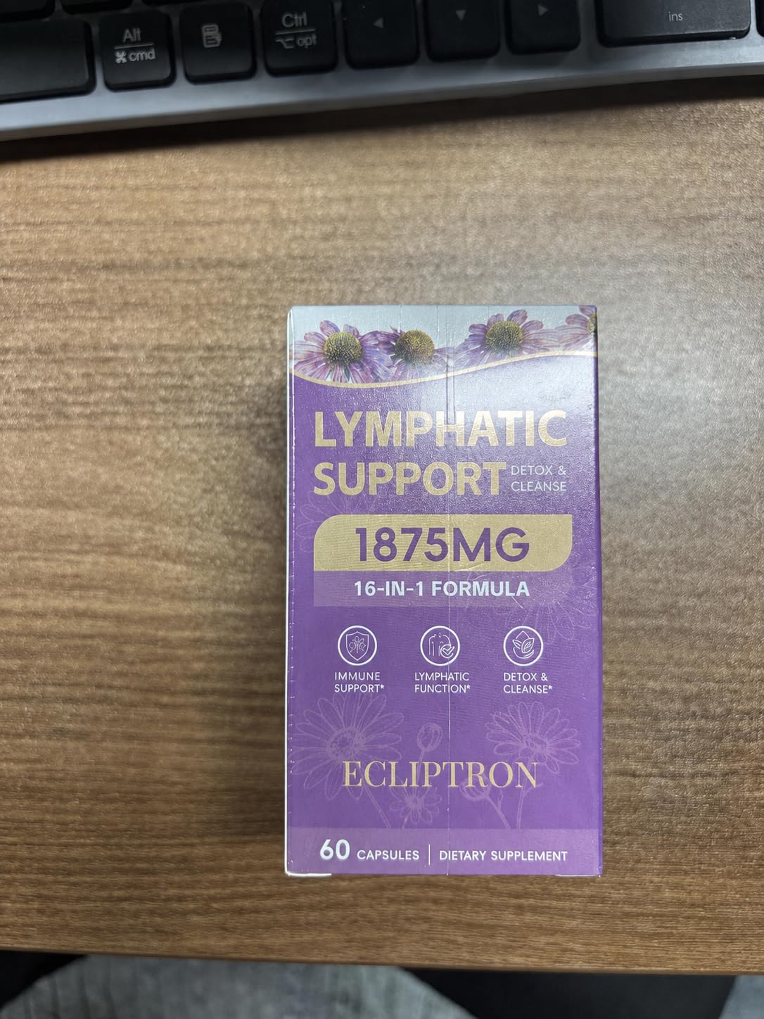 Ecliptron Lymphatic Drainage, Lymph Detox Cleanse & Immune Support Capsule, 60 Count