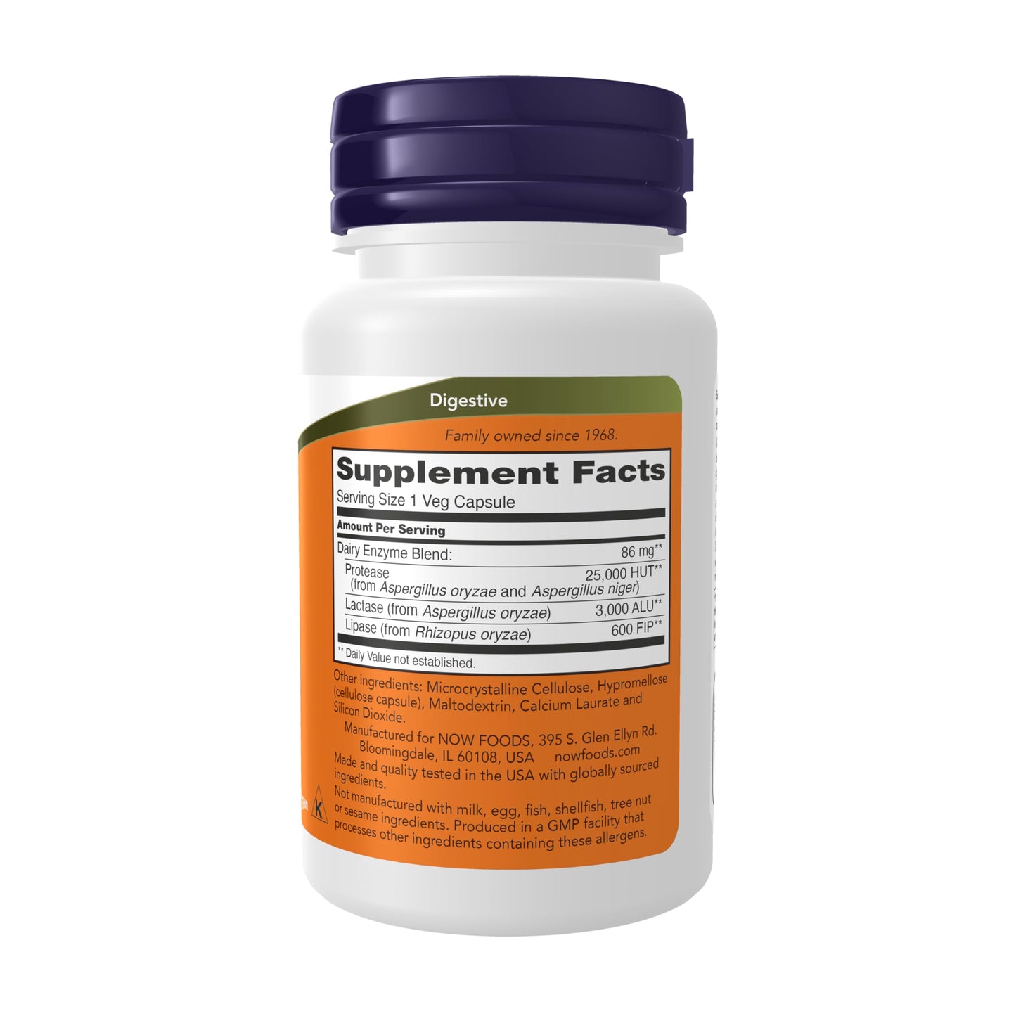 NOW Foods Dairy Digest Complete Veg Capsule 90 Count