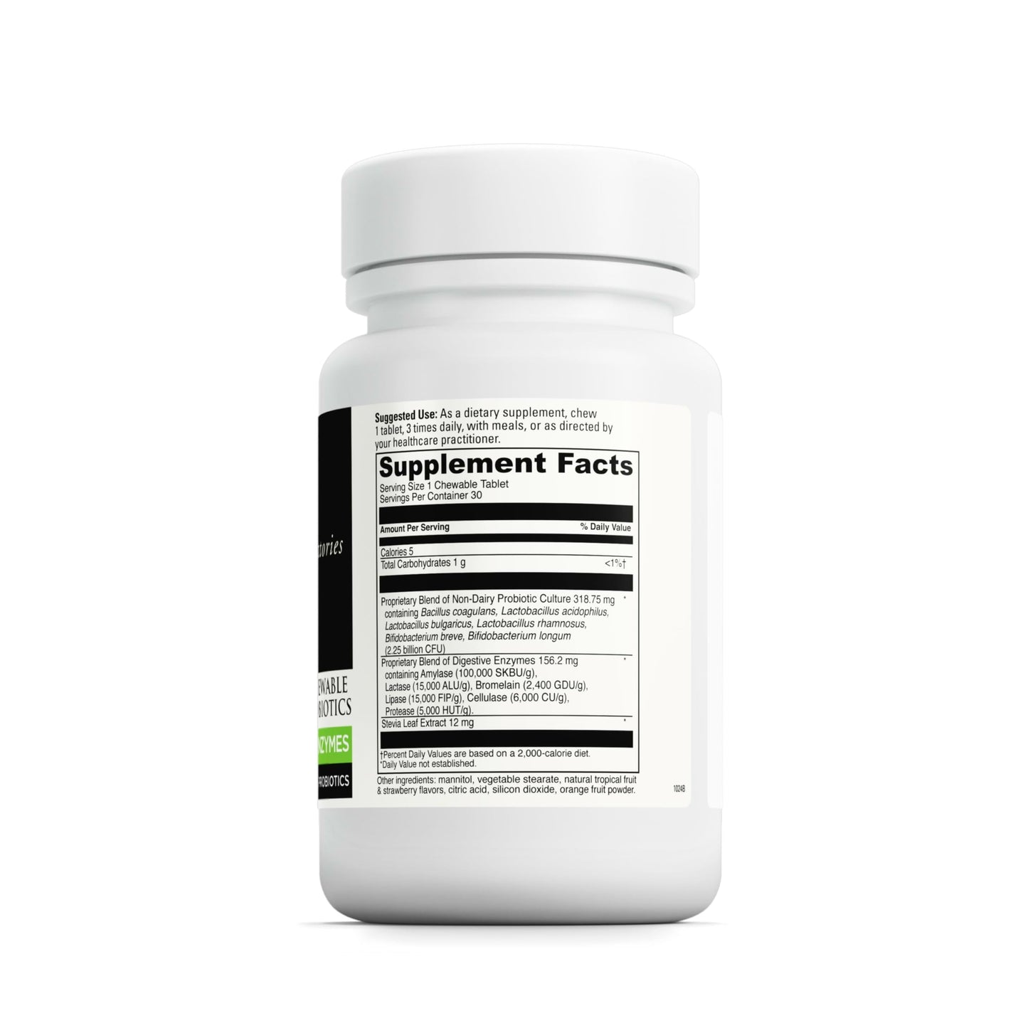 DAVINCI Digestive Enzymes Chewable with Prebiotics & Probiotics – 6 Enzymes & 6 Probiotics, 30 Chewable Tablets
