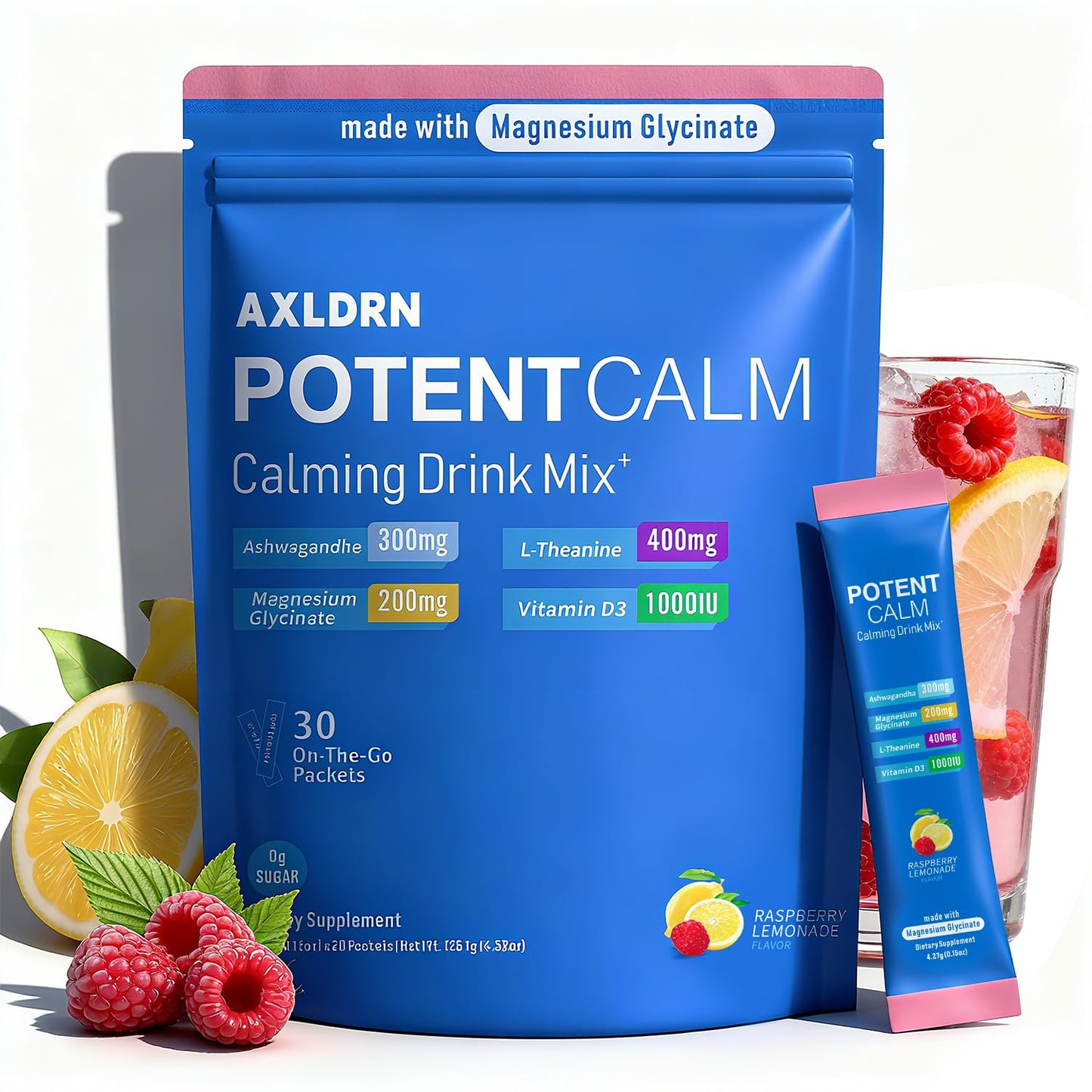 Axldrn PotentCalm Super Cortisol Drink Powder, 4.76 Ounce