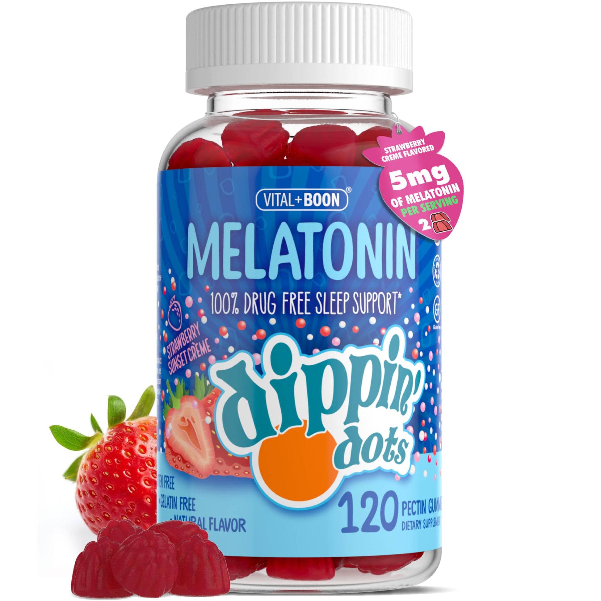 Vital+Boon Dippin' Dots Kids Melatonin Gummies 120 Gummies