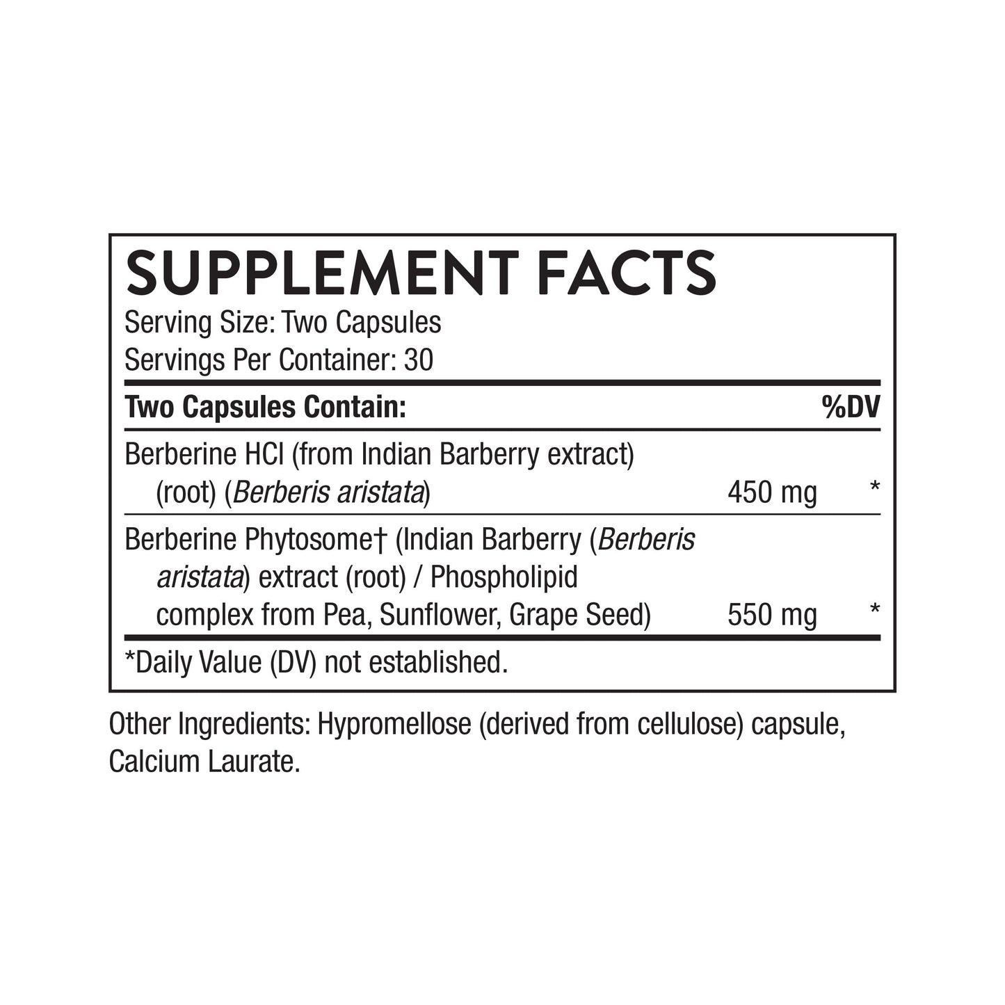 THORNE Berberine Dual Action Phytosome & HCl Formula Capsule, 60 Count
