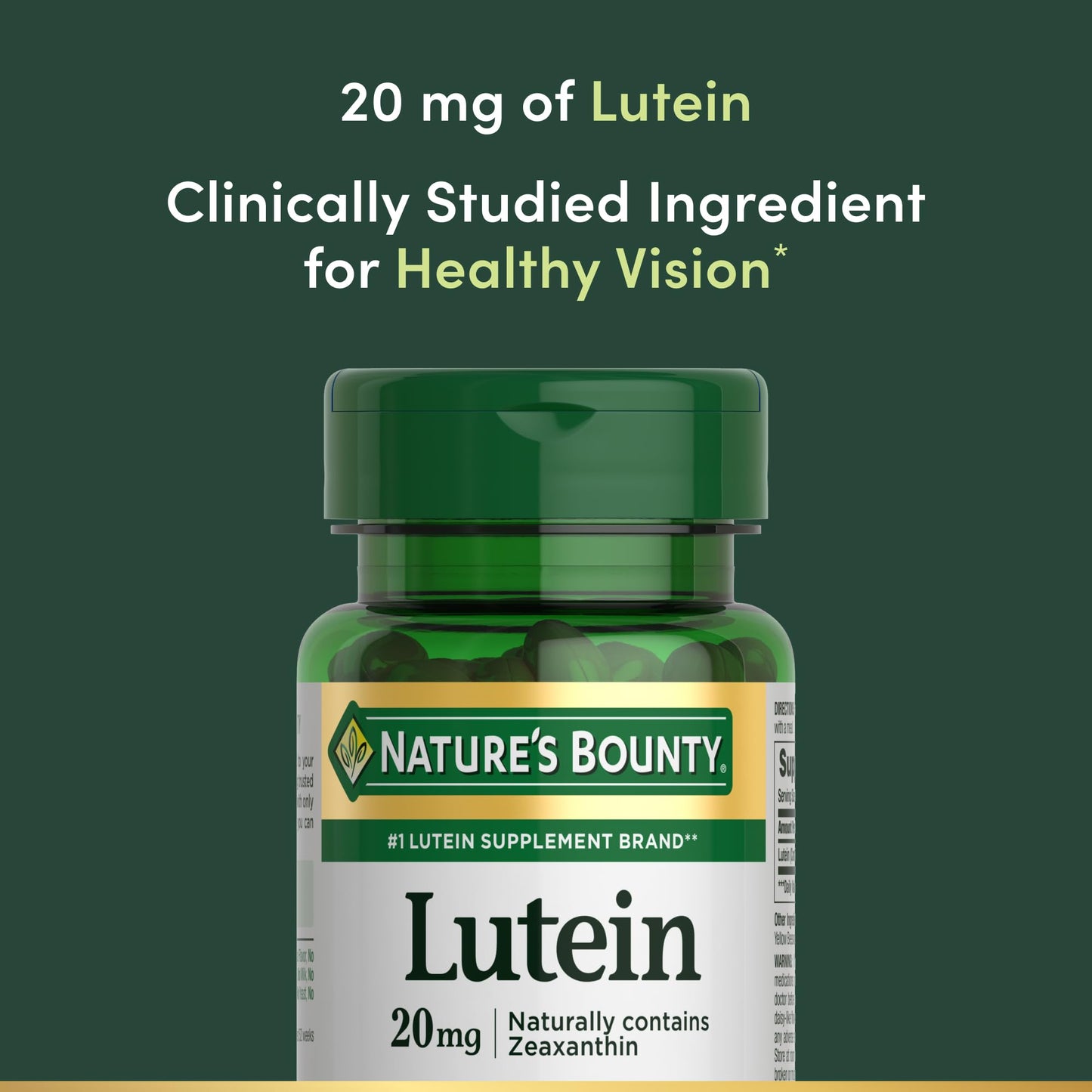 Nature's Bounty Lutein Softgels 40 Count