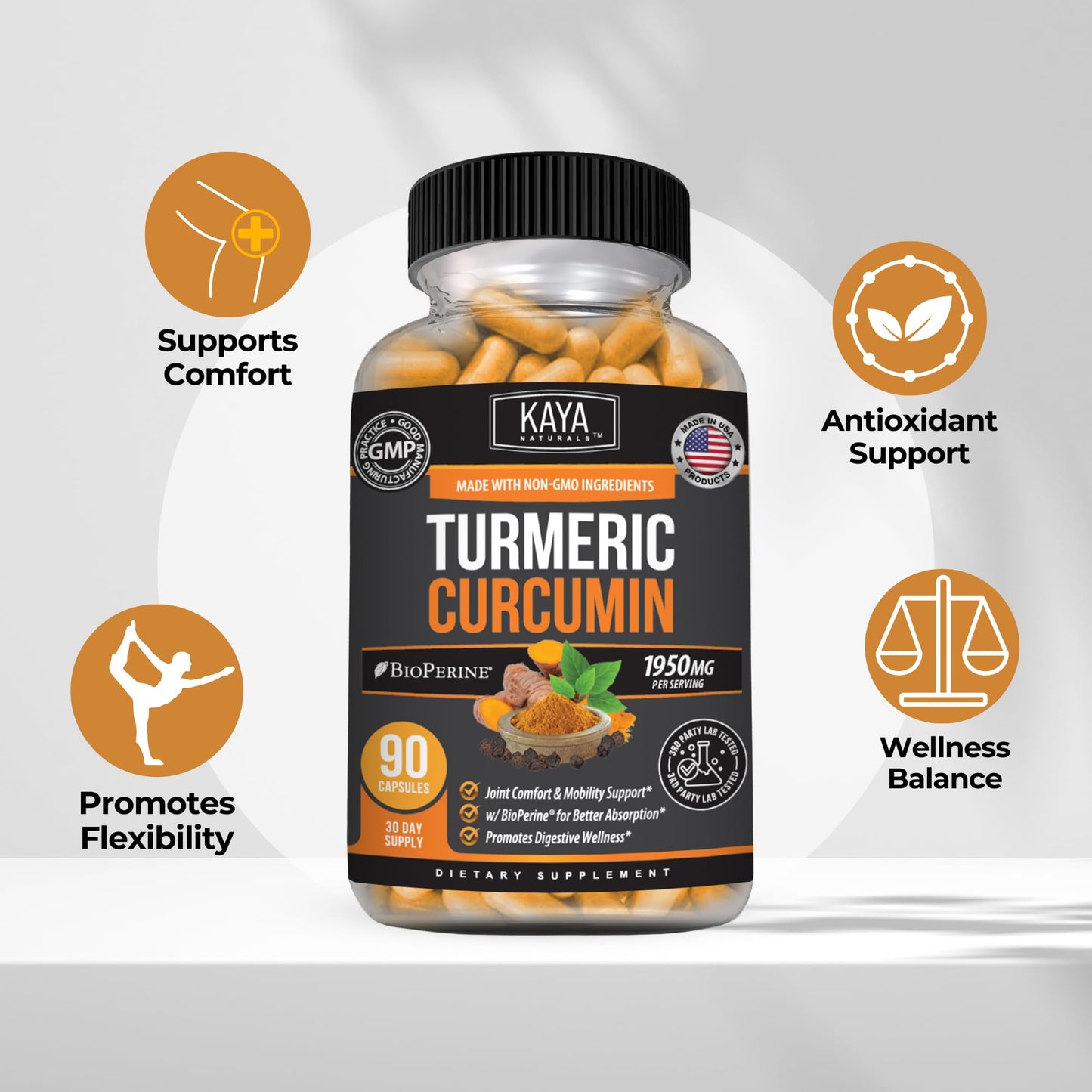 Kaya Naturals Turmeric Platinum 90 Capsules
