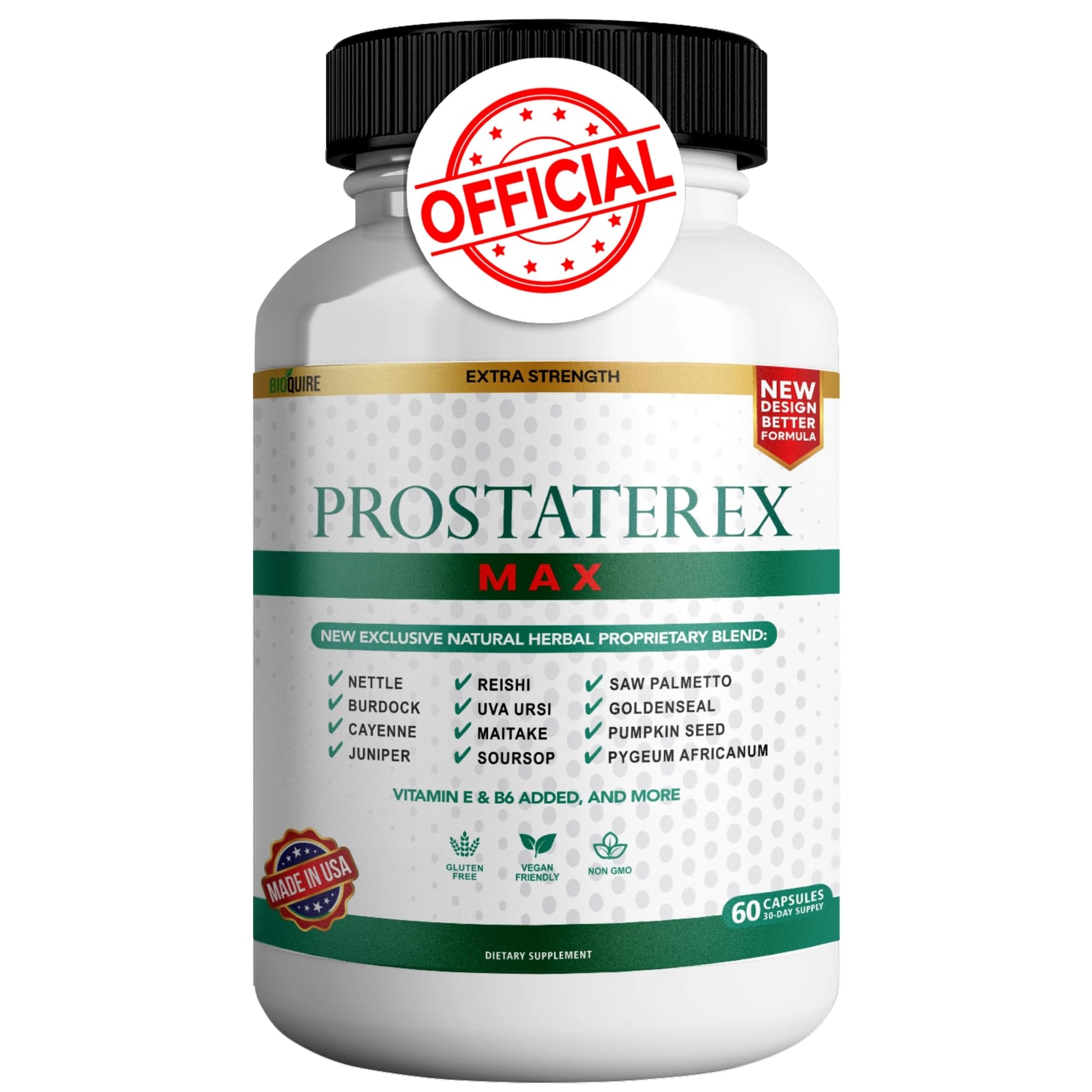 BIOQUIRE ProstateRex Max Extra Strength Prostate Health Support Supplement Capsule, 60 Capsules
