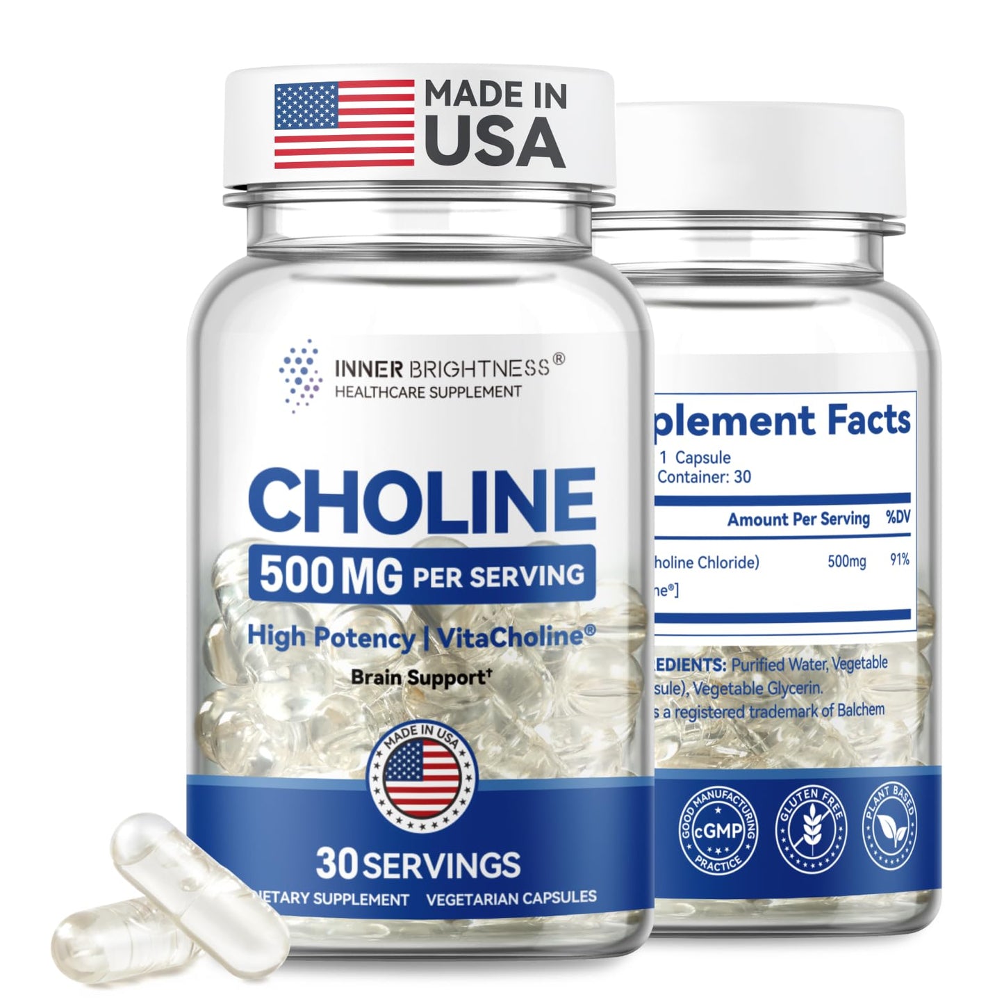 Inner Brightness Prenatal Choline Capsules, 30 Count