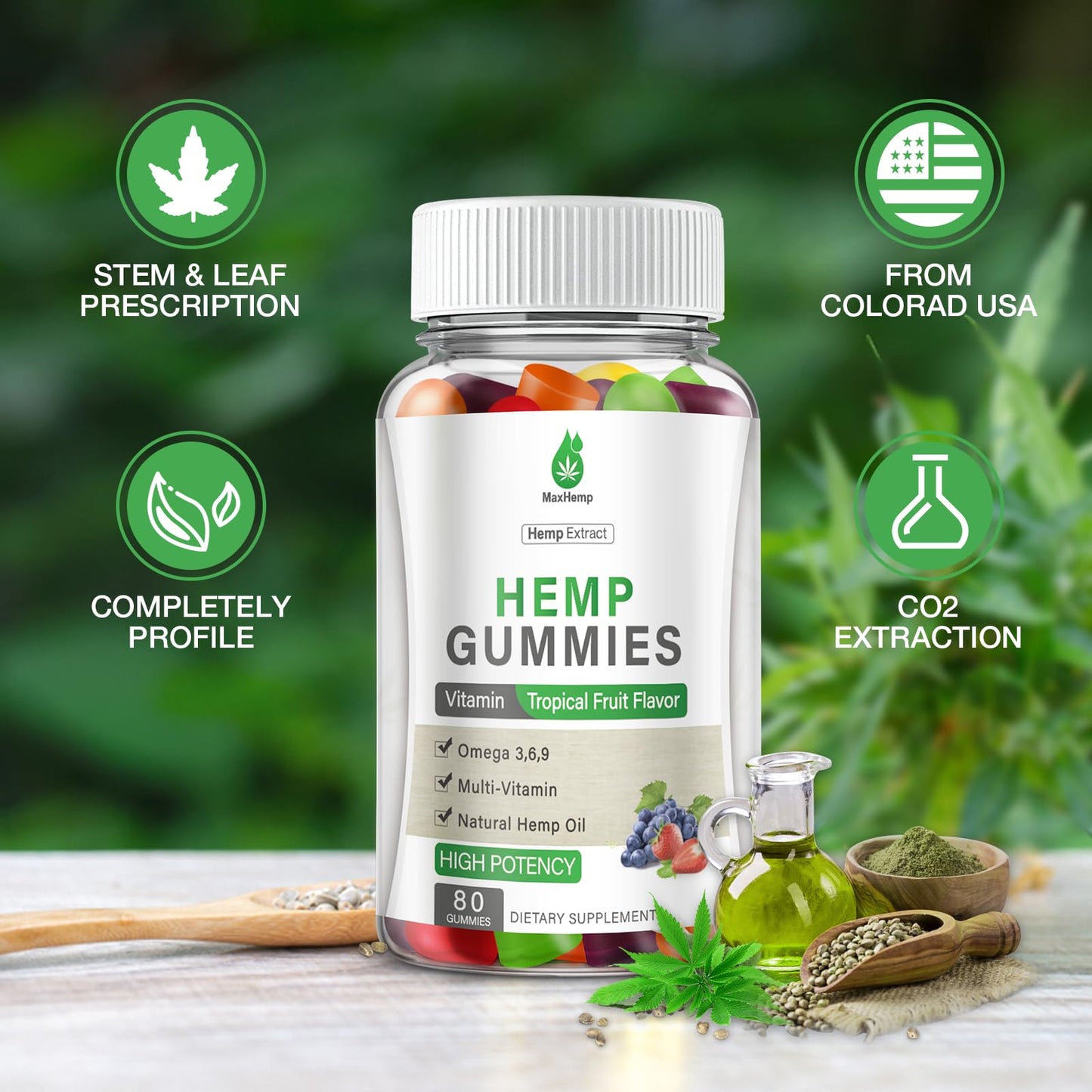 MaxHemp Organic Hemp Gummies 320 Gummies