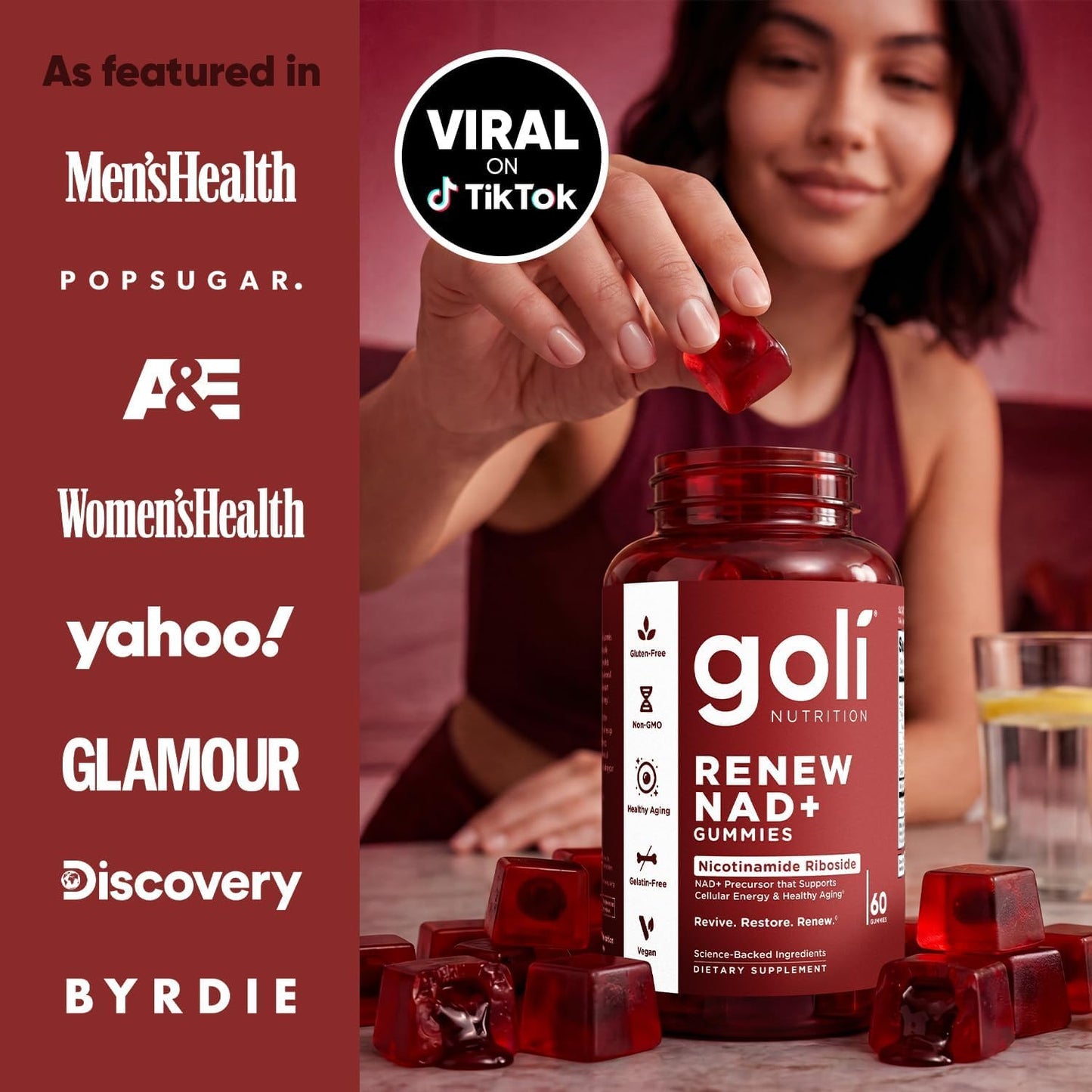 Goli Renew NAD+ Gummies, 300 Count
