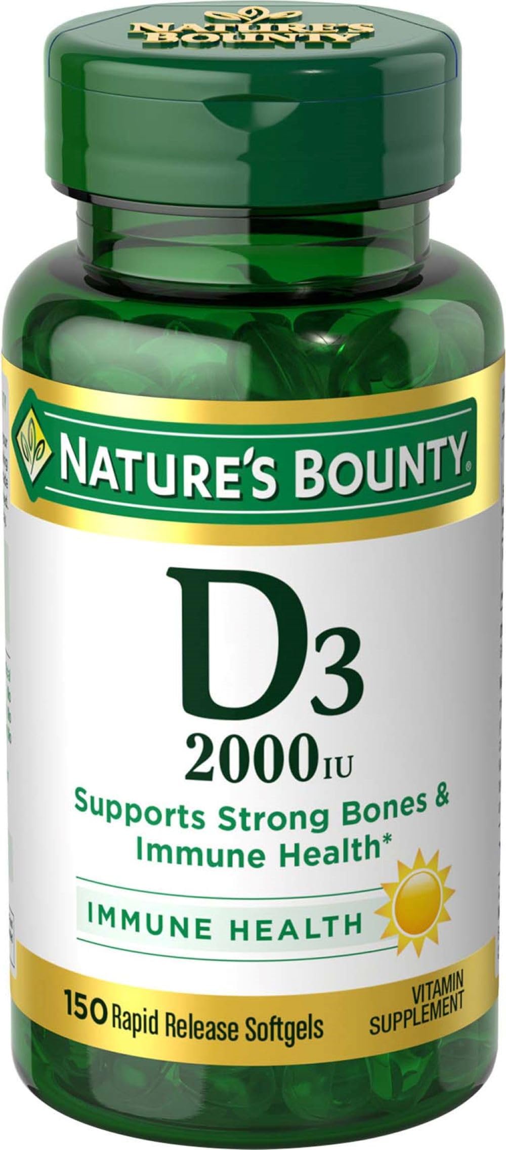 Nature's Bounty Vitamin D3 Softgels 150