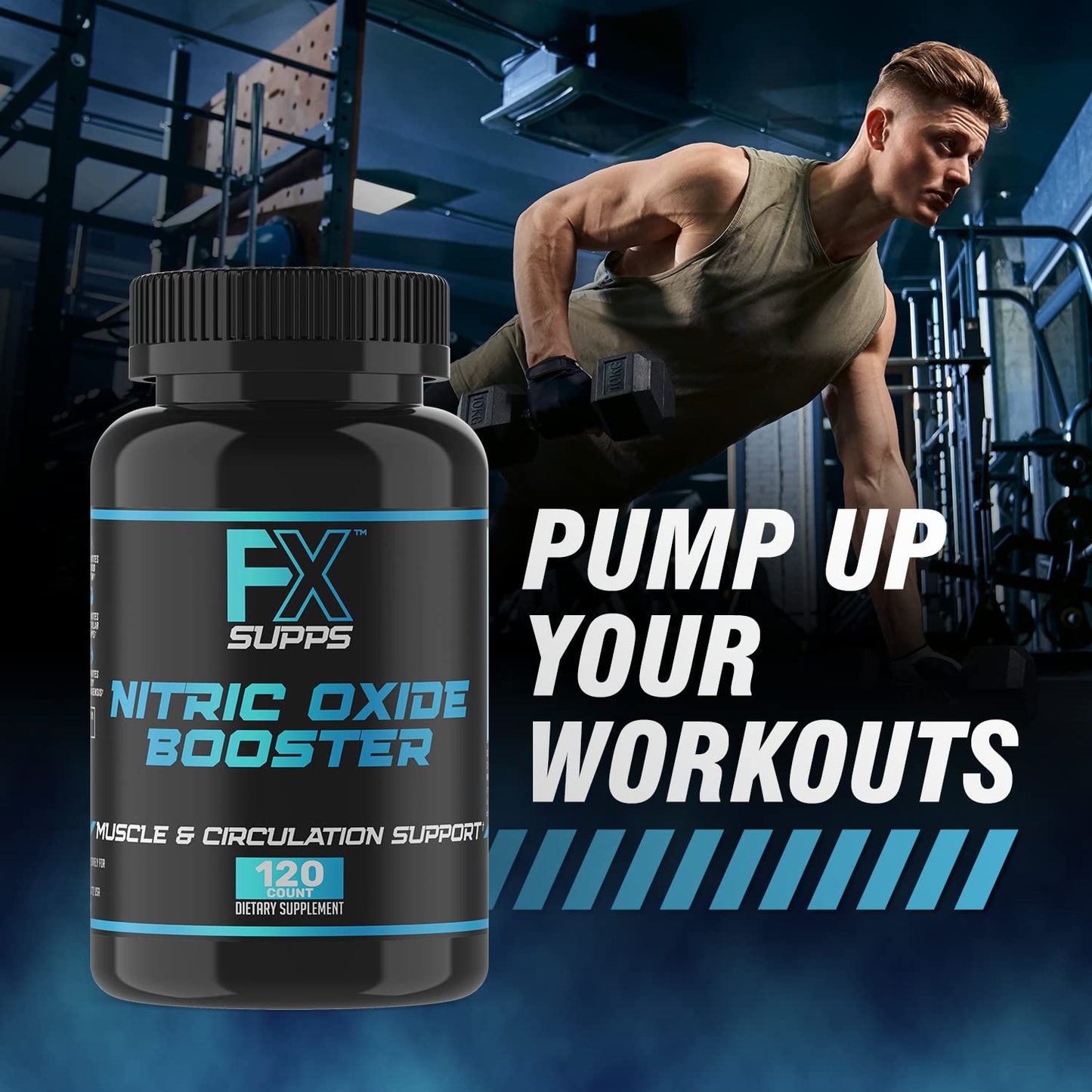 FXSUPPS Nitric Oxide Booster Capsules, 720 Capsules