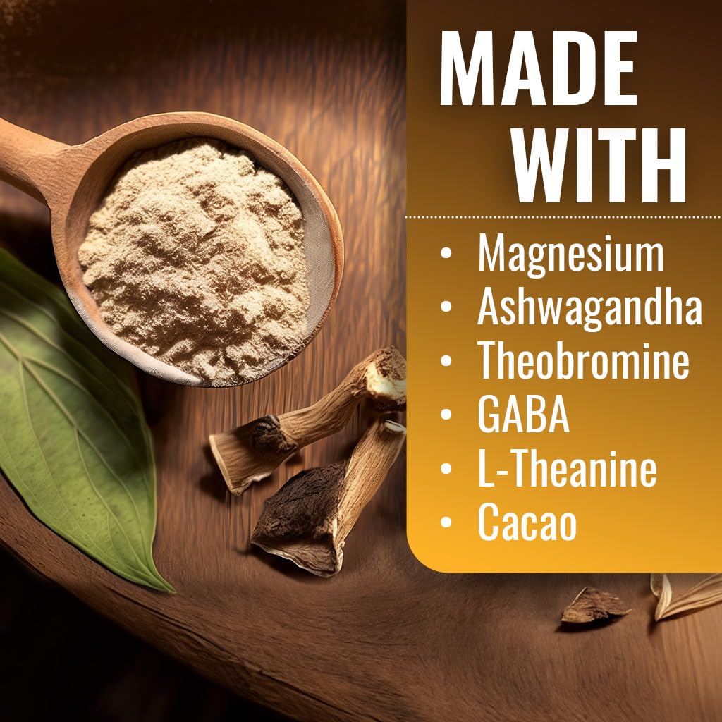 Vitamatic Kava Kava 1000mg with Magnesium, Ashwagandha, GABA, Theobromine, L-Theanine & Cacao Capsules – 120 Count