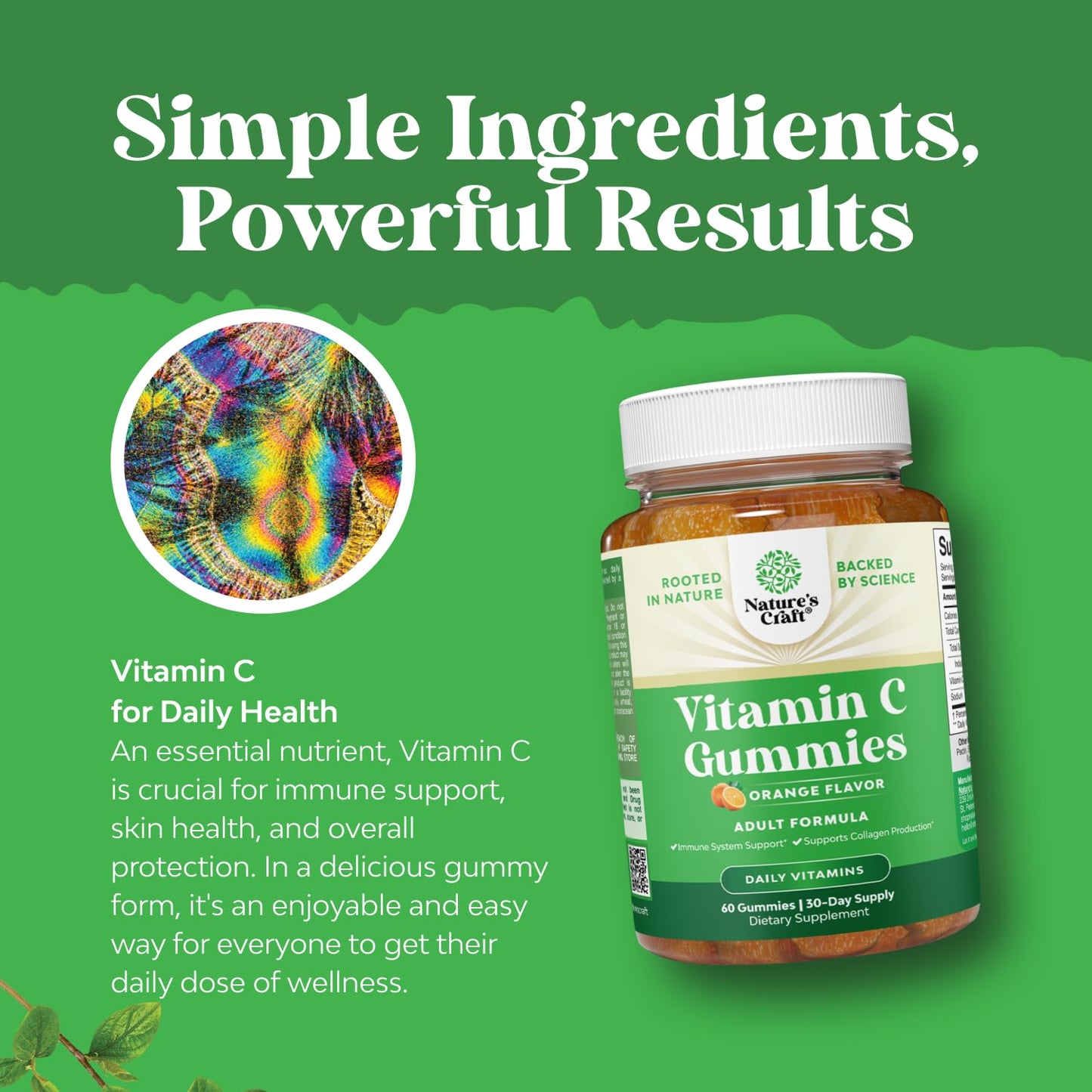 Natures Craft Hair Skin & Nails Biotin & Collagen Gummies with Vitamin C, 150 Gummies