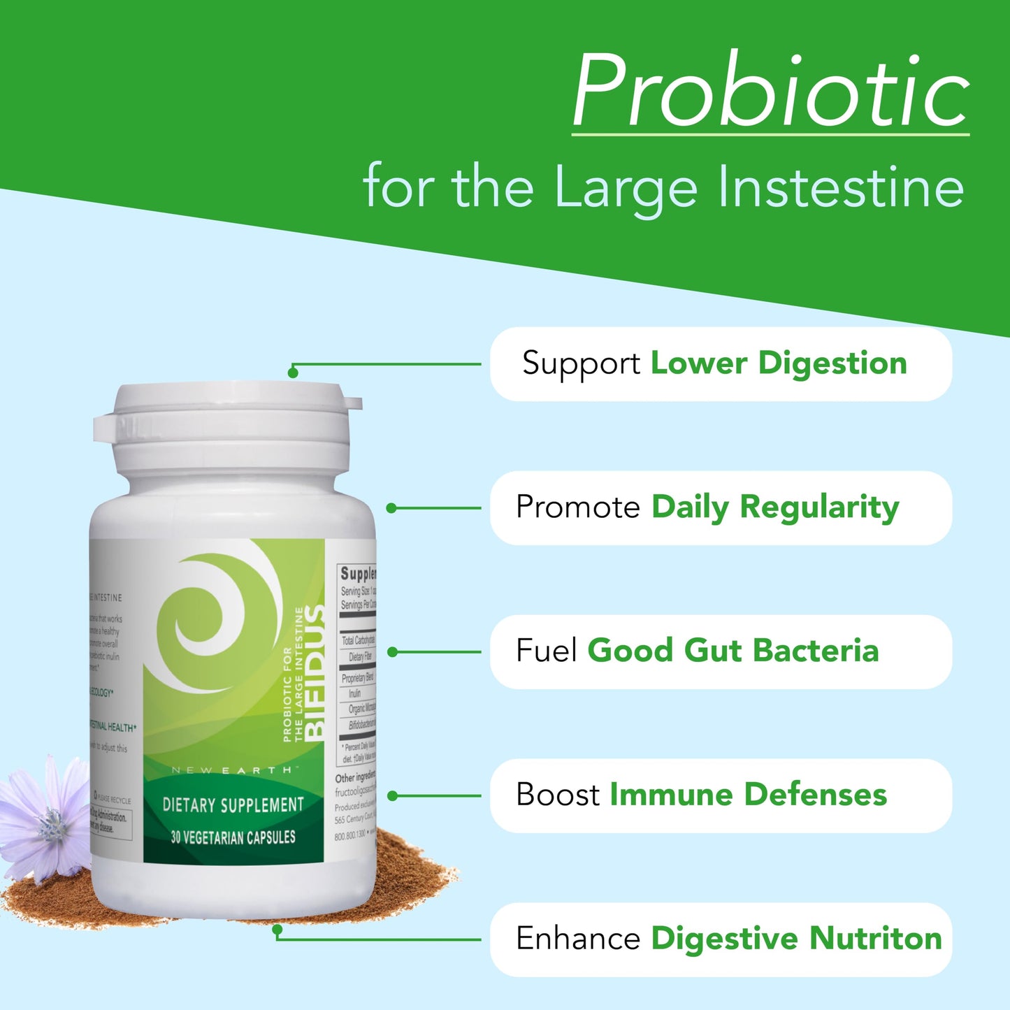 New Earth Bifidus Probiotic Capsule 30 Count