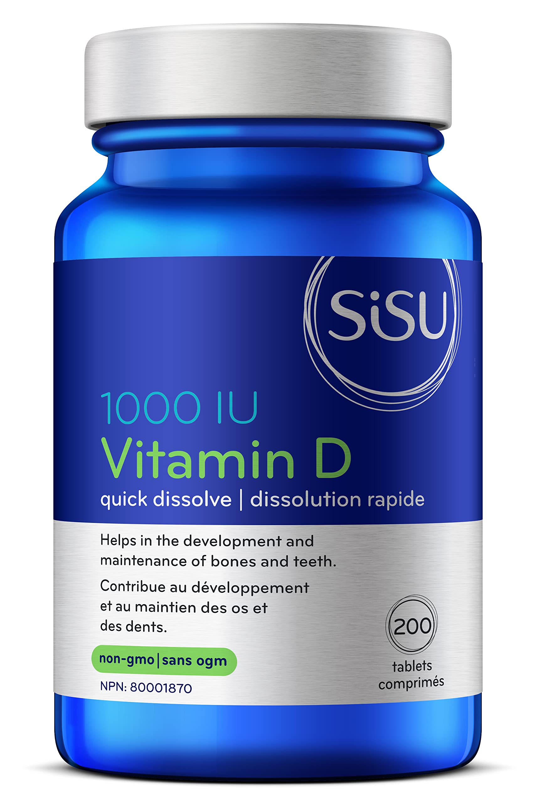 SISU Vitamin D 1000 IU Tablet, 200 Count