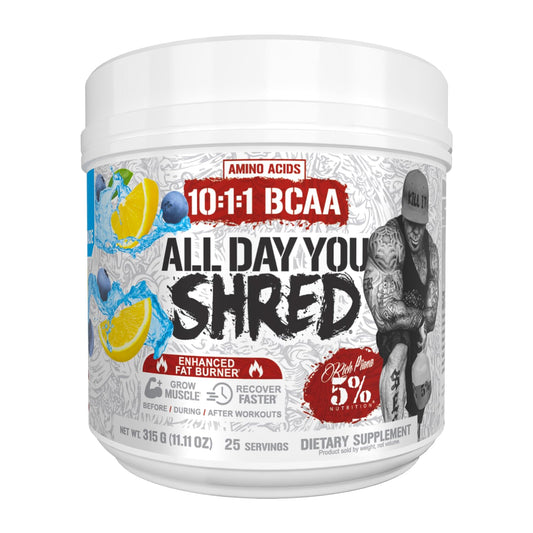 5% Nutrition Rich Piana AllDayYou Shred BCAA Powder 9.9 Ounce