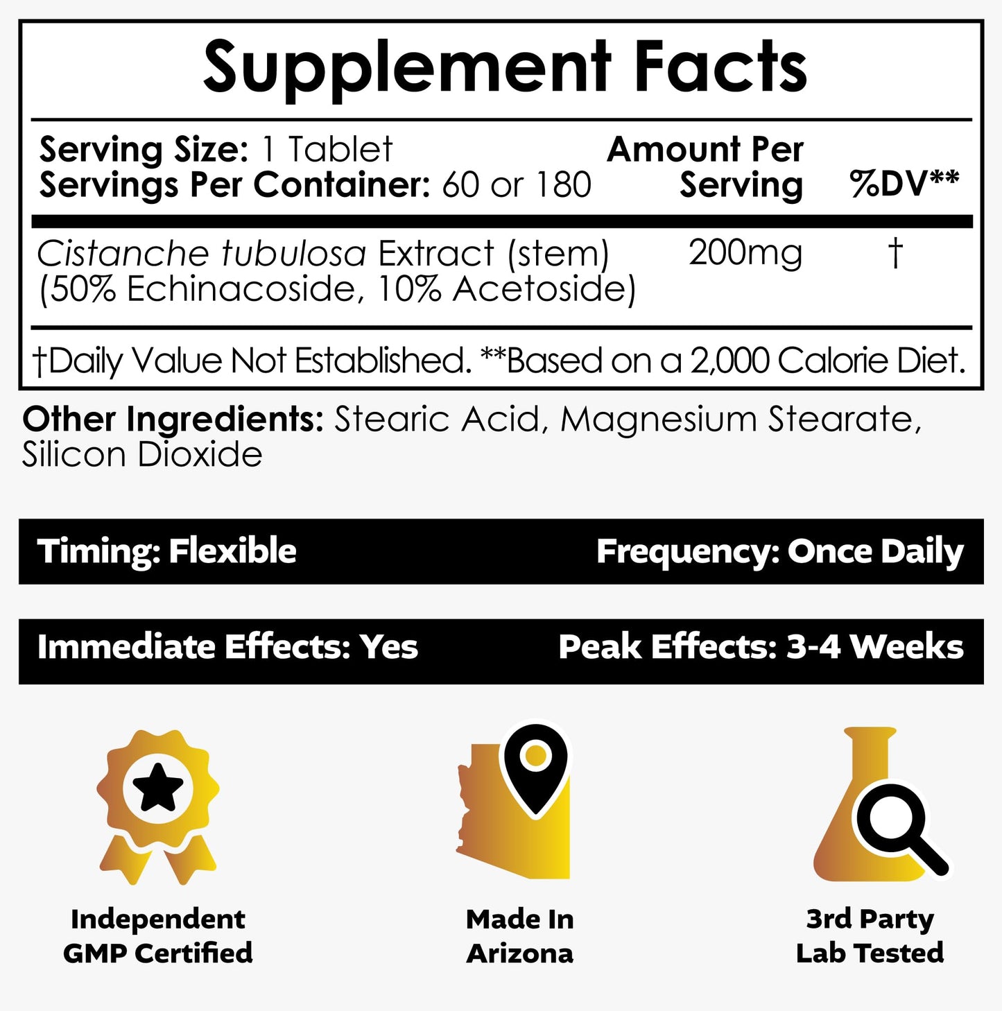 Nootropics Depot Cistanche tubulosa Tablets 180 Count