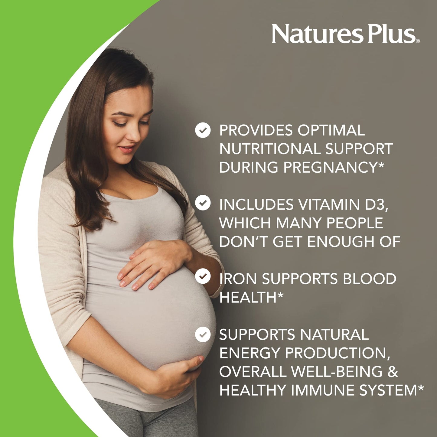NaturesPlus Ultra Prenatal Multivitamin Tablets, 180 Vegetarian Tablets