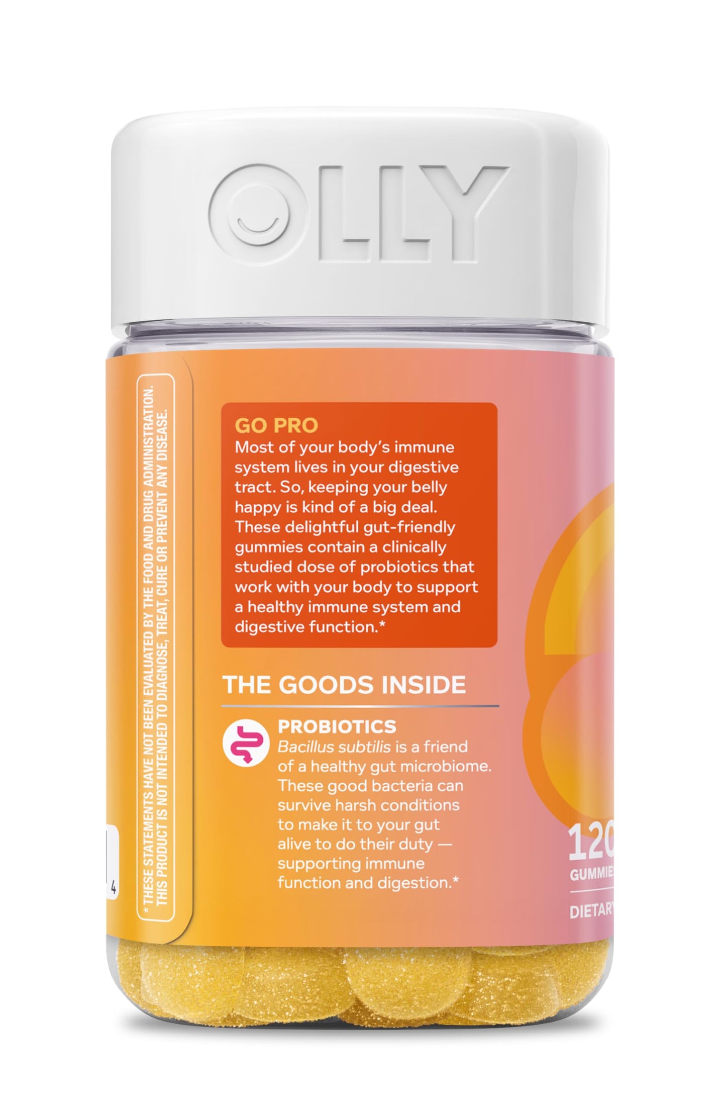 OLLY Probiotic Gummy, Immune and Digestive Support 120 Count