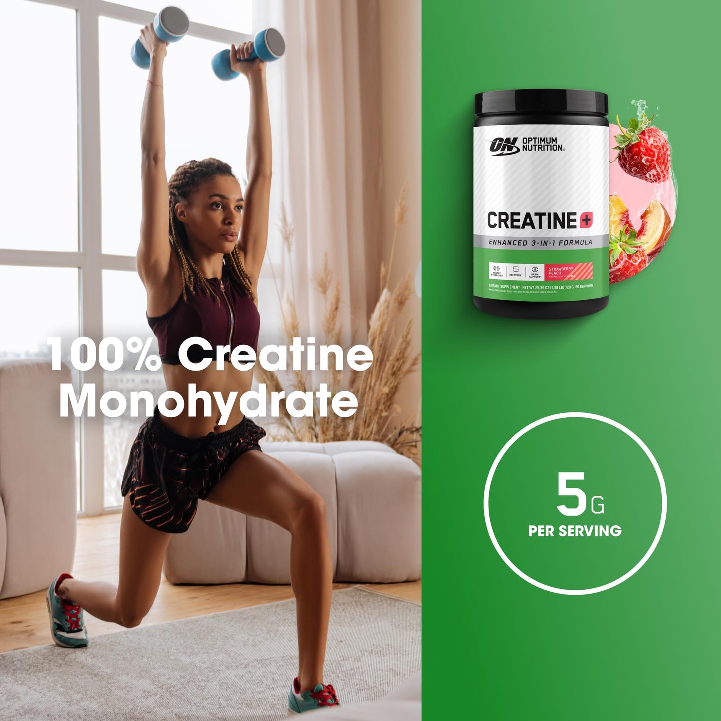 Optimum Nutrition Creatine Monohydrate Plus Powder 25.4