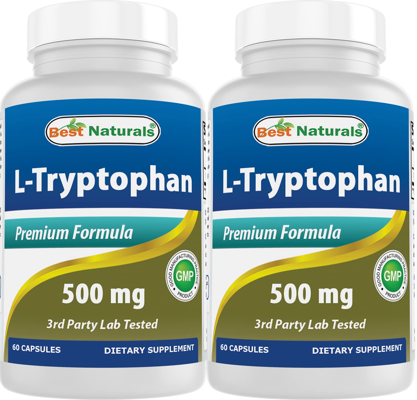 Best Naturals L-Tryptophan 500 mg Capsules, 120 Capsules