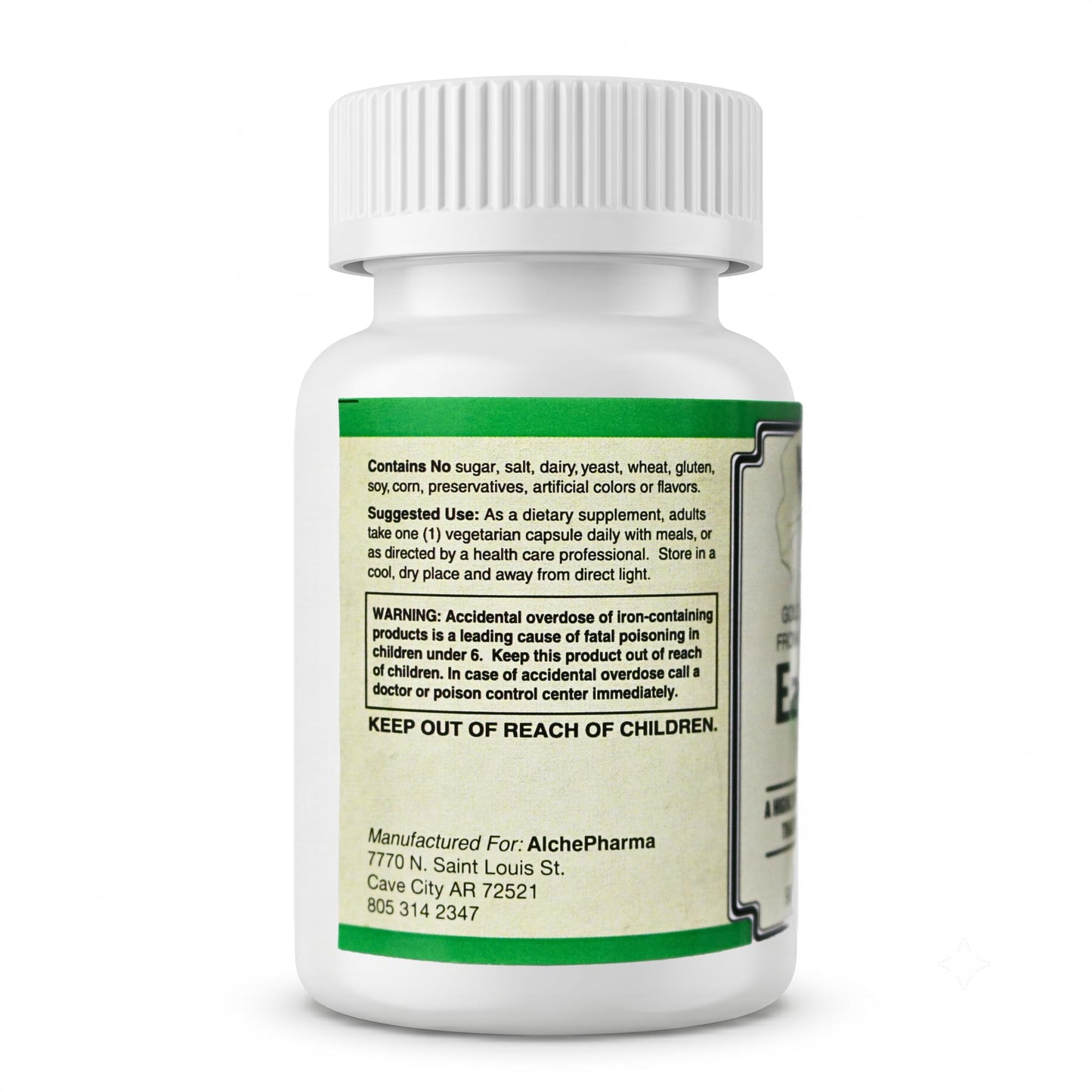 AlchePharma Easy Iron (Patented Ferrochel®, Iron bisglycinate) 90 Capsules