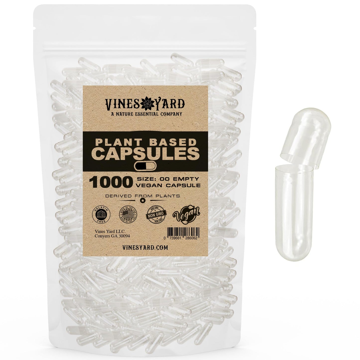 Vines Yard Plant Based Empty Capsules Capsule 1000