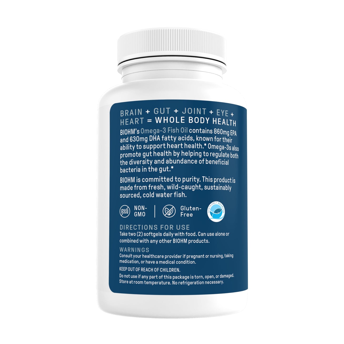 BIOHM Omega-3 Fish Oil 2500mg Softgel, 60 Softgels