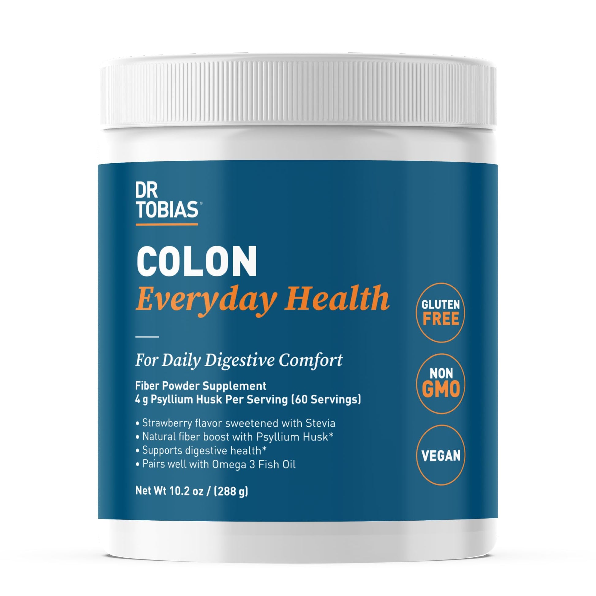 Dr. Tobias Colon Everyday Health Psyllium Fiber Supplement for Gut Health Powder 10.2 Ounce