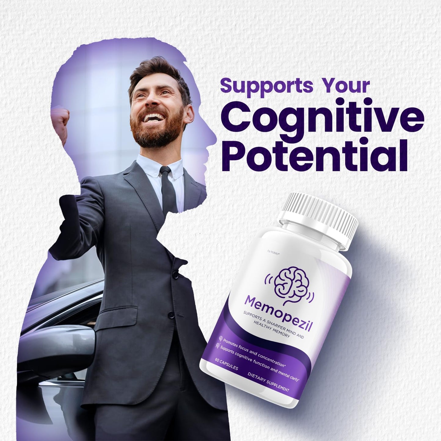 Indelo Memopezil – Advanced Supplement Formula for Brain Health Support Capsules 180