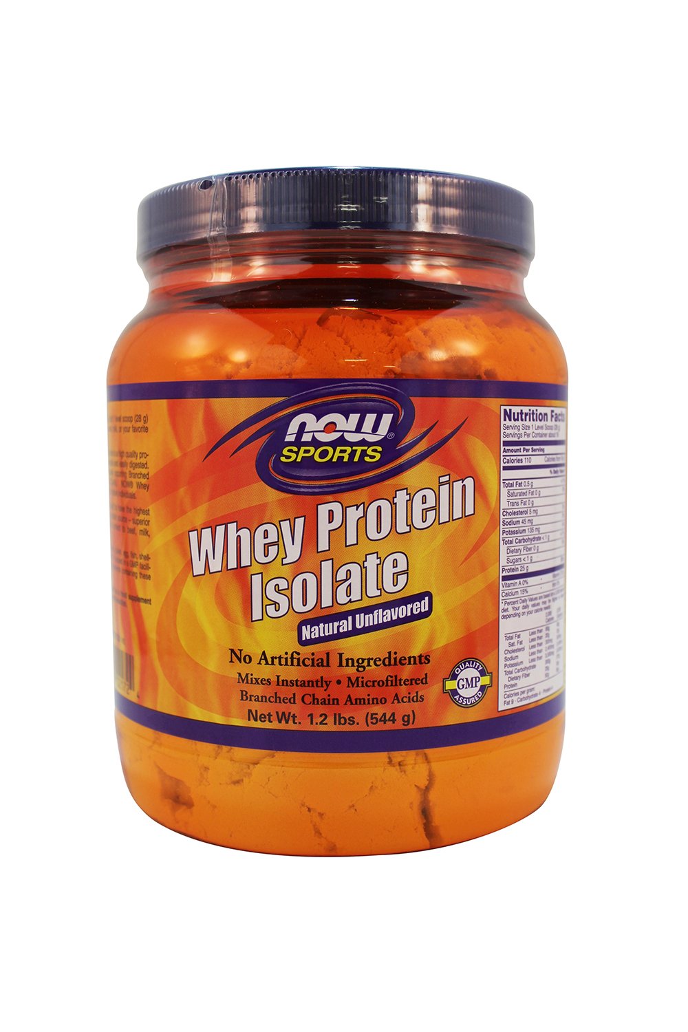 NOW Foods Whey Protein Isolate Unflavored Powder, 2 Pack