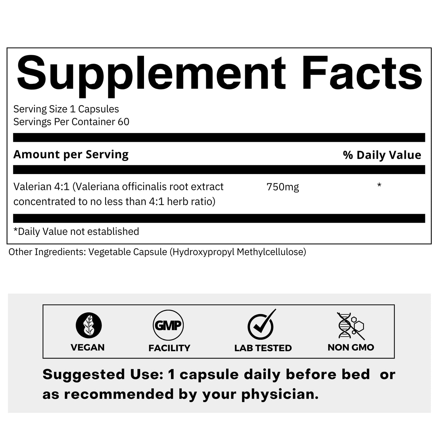 FOLIUS LABS Valerian Root 4:1 Extract Capsules, 60 Count