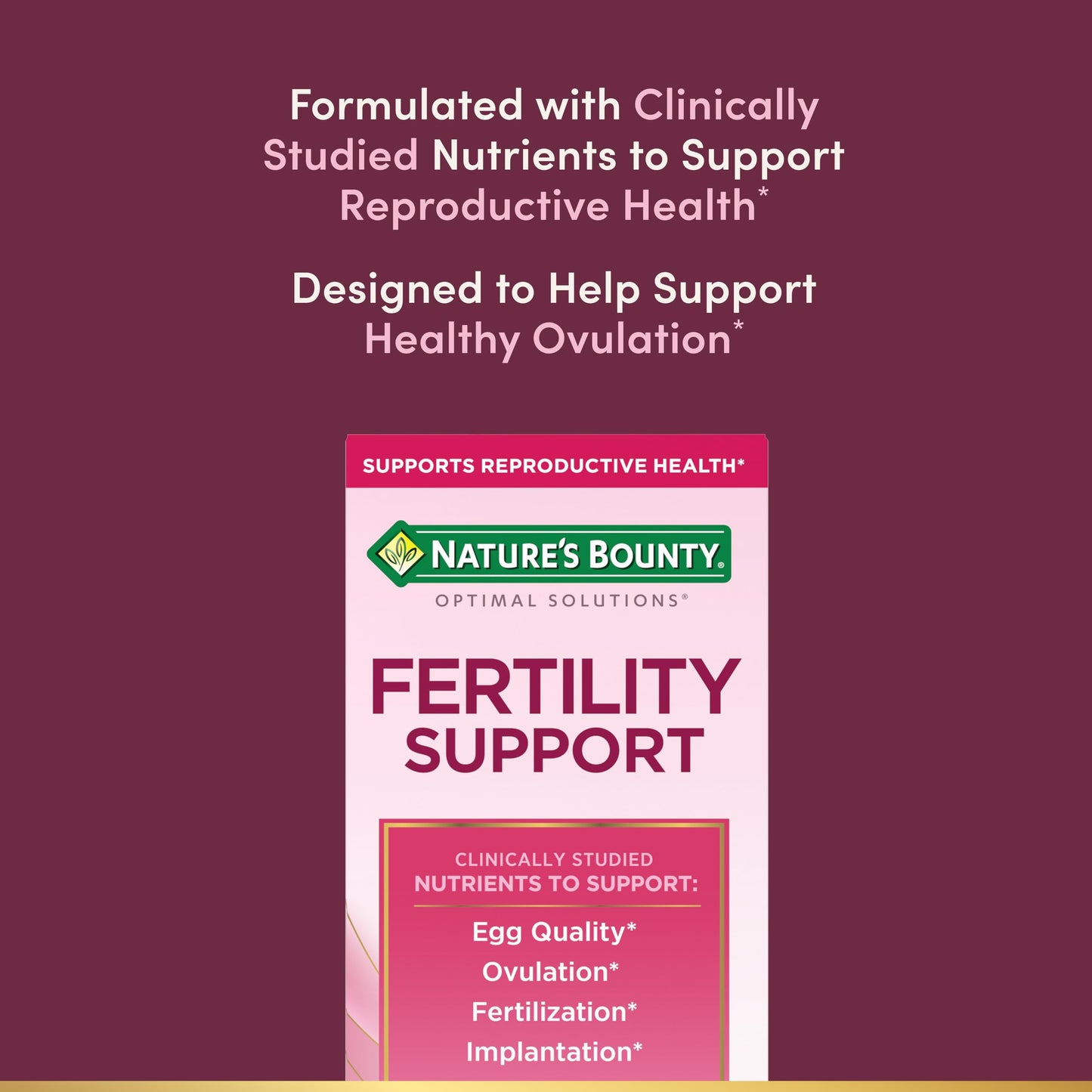 Nature's Bounty Optimal Solutions Fertility Support 90 Capsules