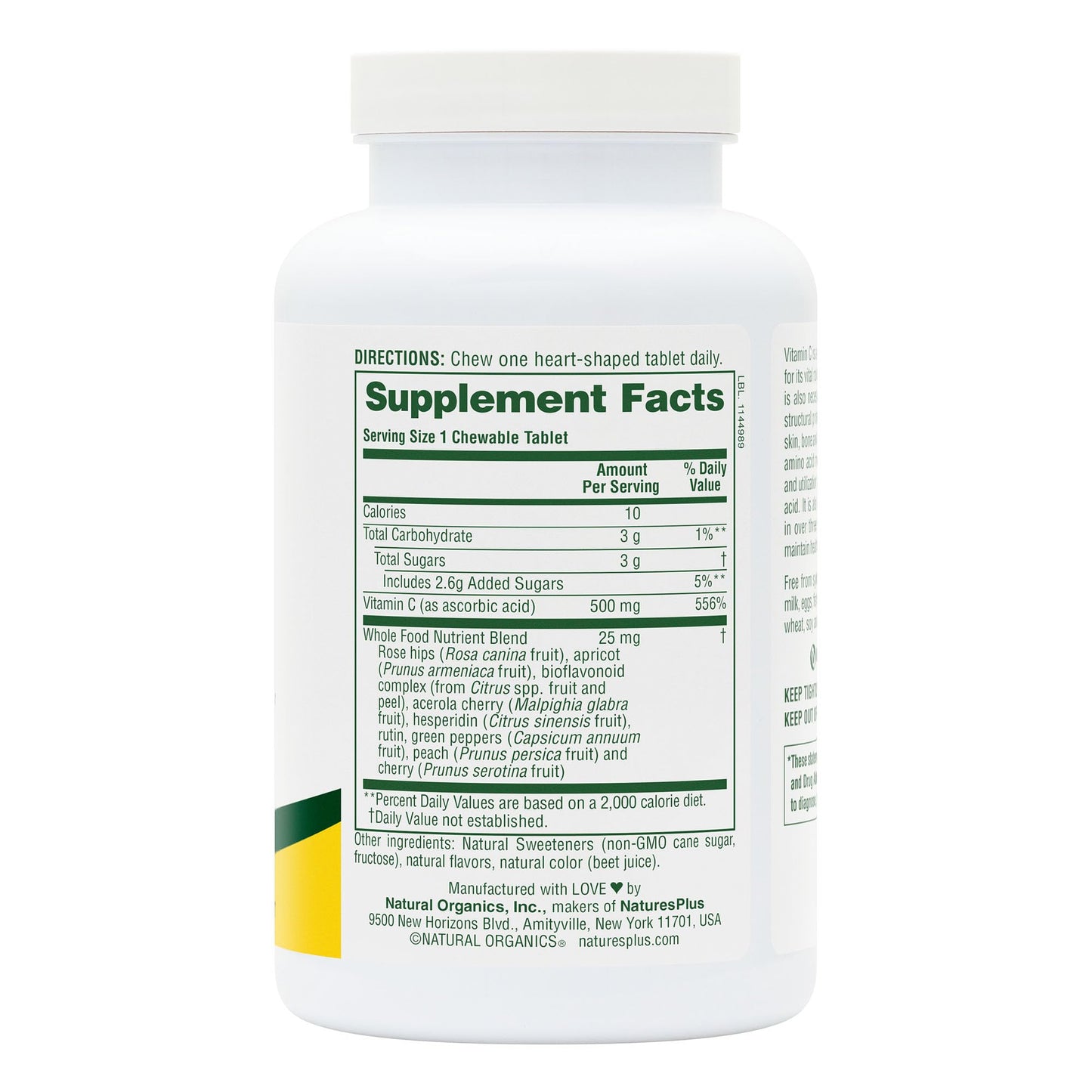 NaturesPlus Lovites Vitamin C Tablets, 90 Count