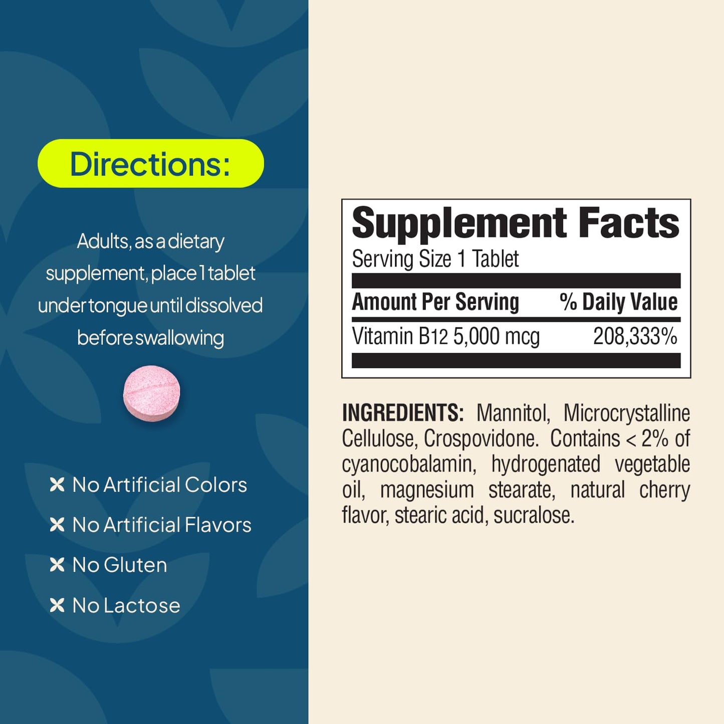 Nature's Wonder Vitamin B12 5000 mcg Quick Dissolve Softgels, 120 Count