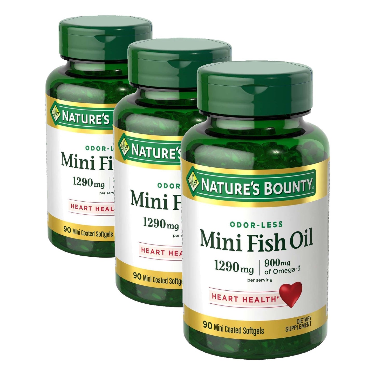 Nature's Bounty Mini Fish Oil Softgels, 270 Softgels