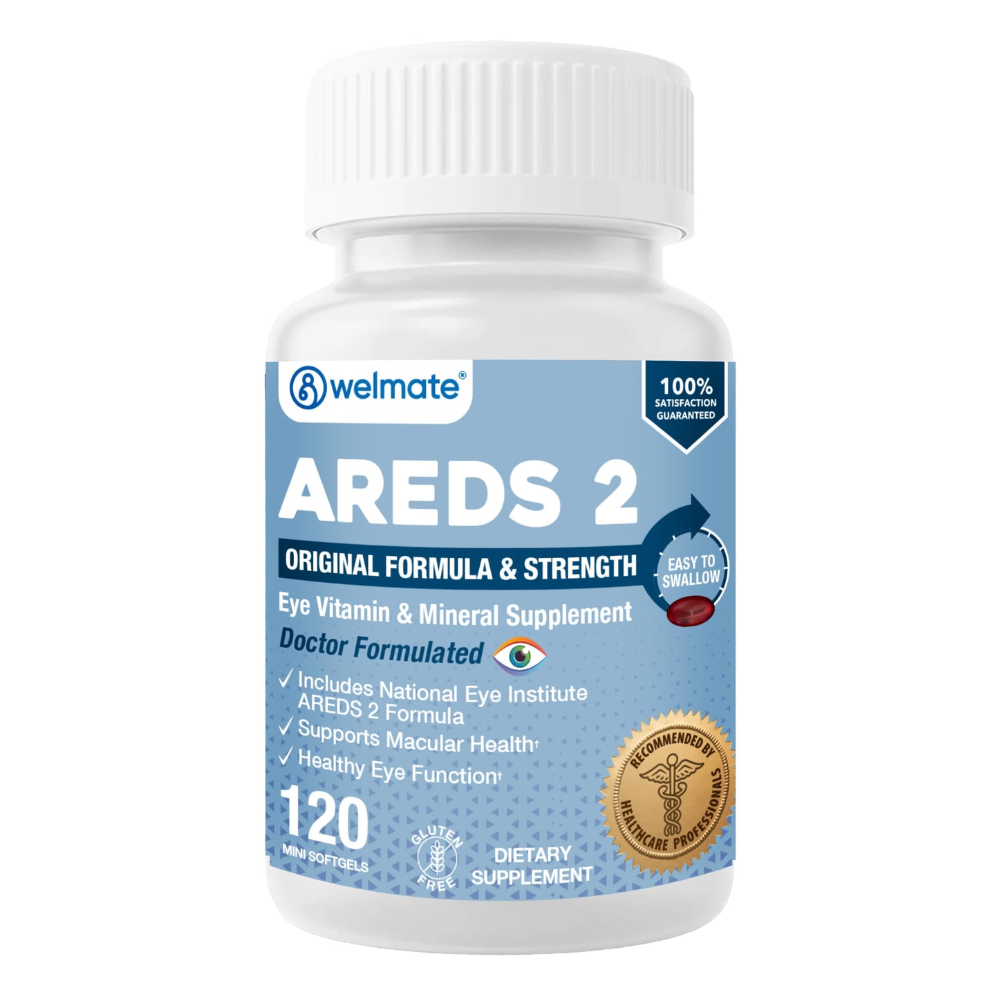 WELMATE AREDS 2 Eye Vitamin and Mineral Supplement Softgels, 120