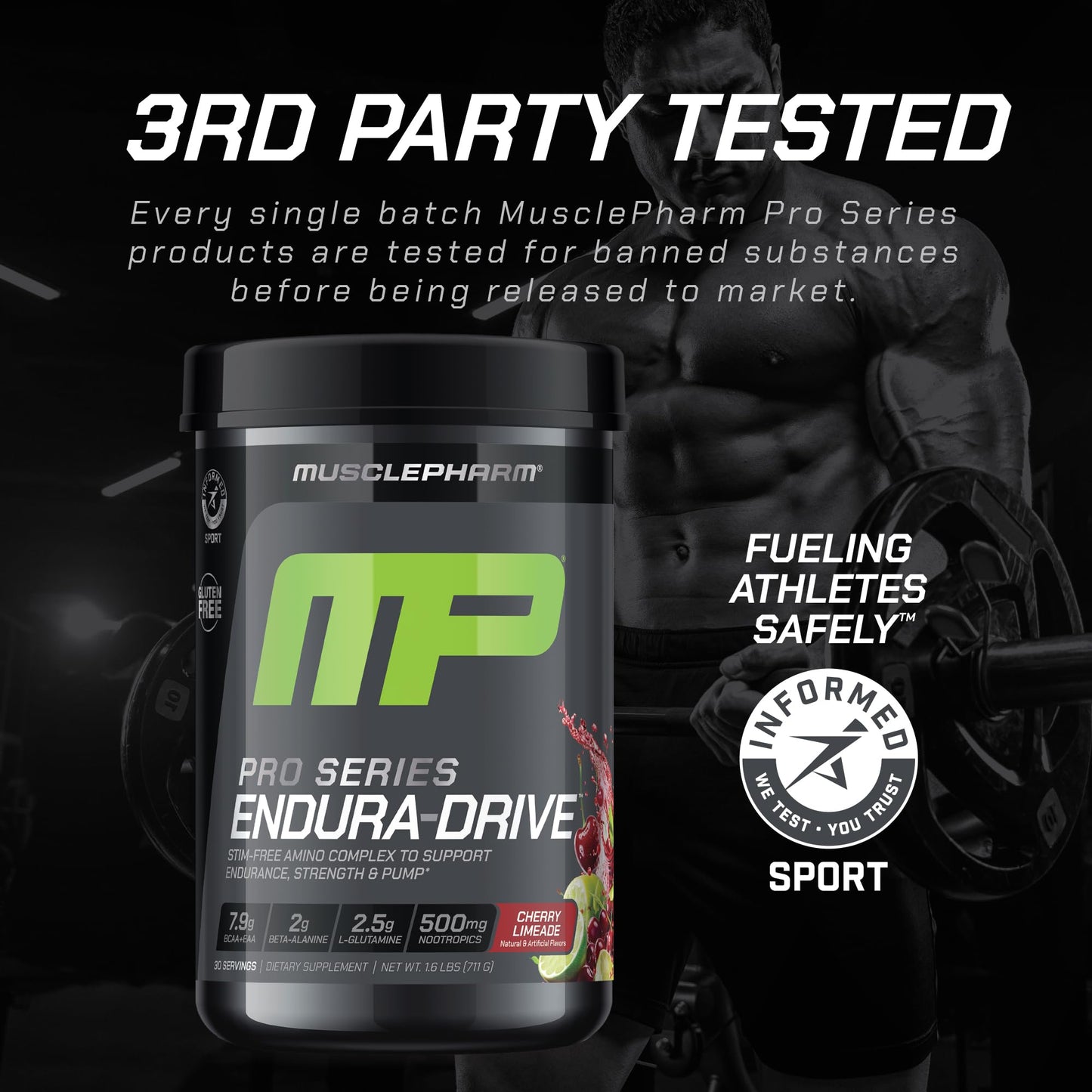 Muscle Pharm Pro Series Endura-Drive Cherry Limeade Flavor Powder, 14.72 Ounce