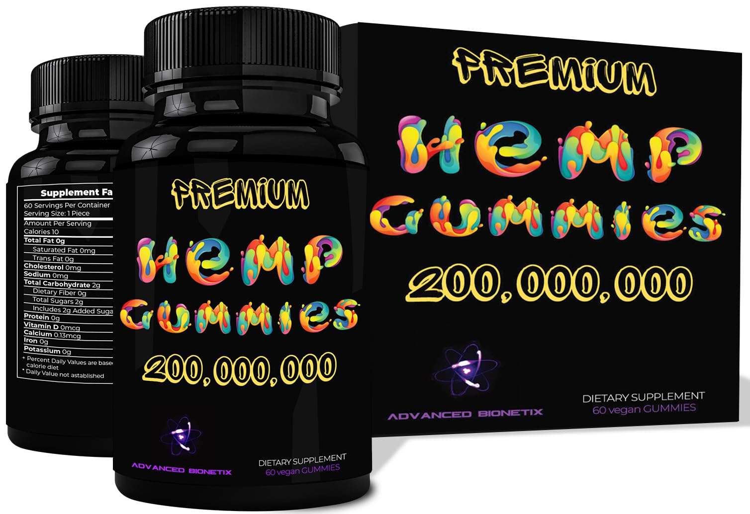Advanced Bionetix Potent Hemp Gummies 60 Count