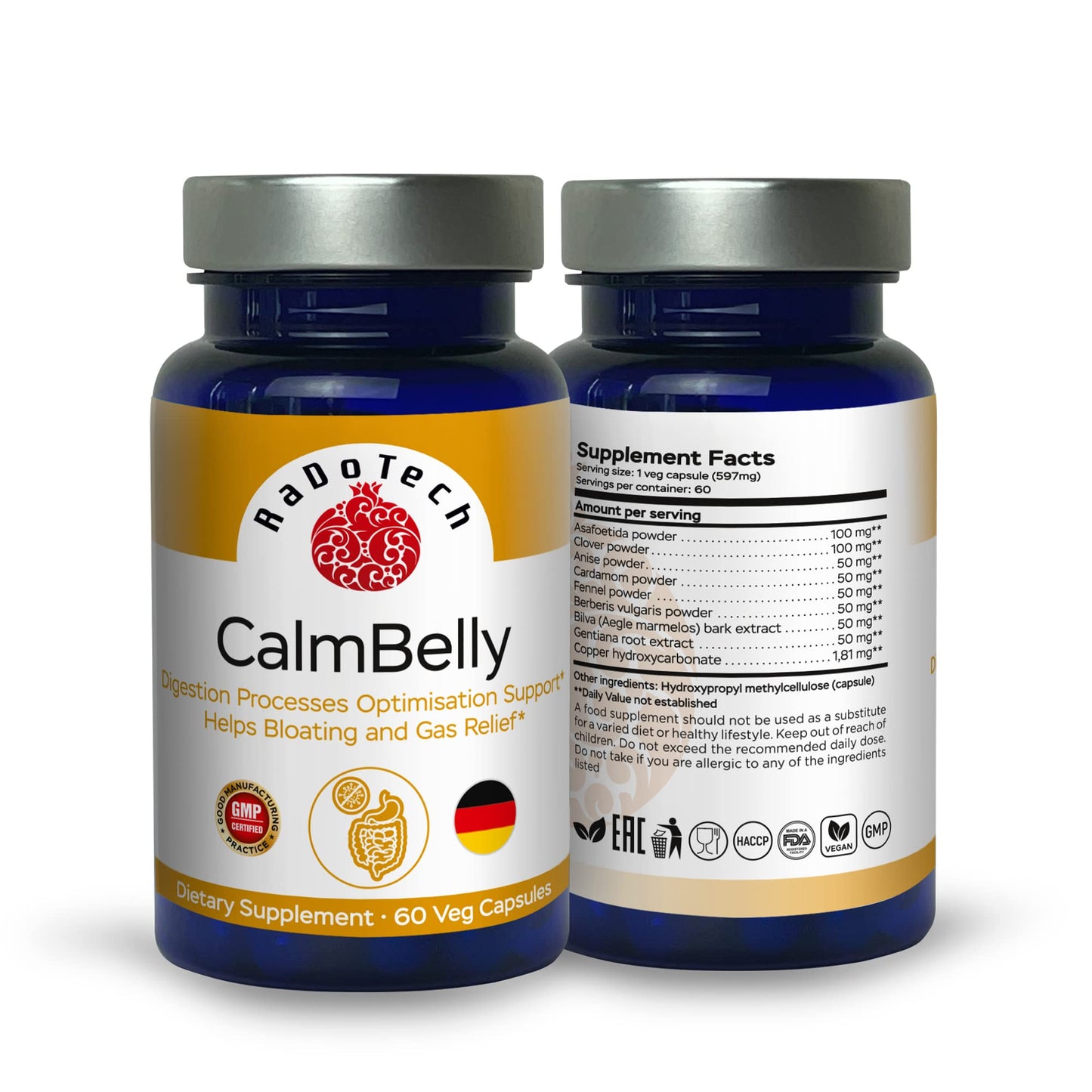 RaDoTech CalmBelly Capsule 60 Count