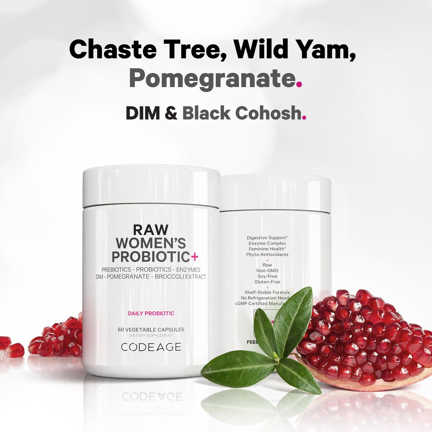 Codeage Raw Women’s Probiotic+ Supplement Capsule, 60 Capsules