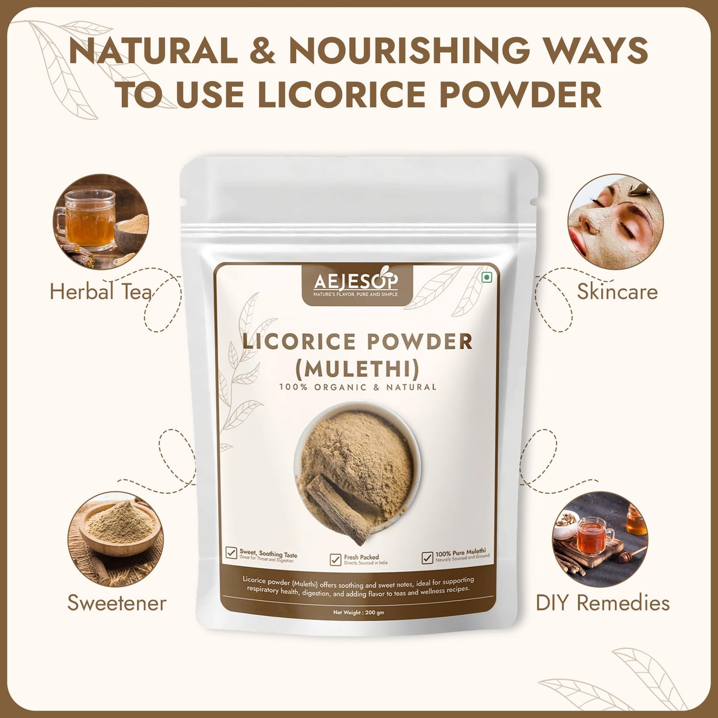 AEJESOP Licorice Root Powder, 7 oz