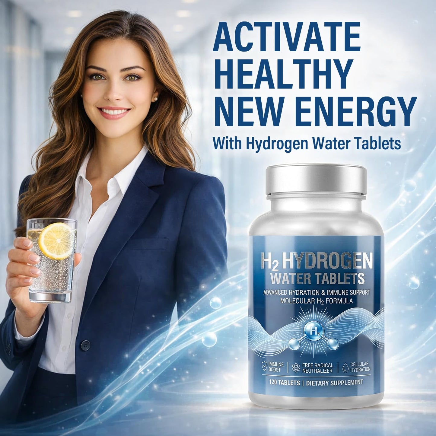 Daioloes Hydrogen Water Effervescent Tablets Capsule 120 Capsules