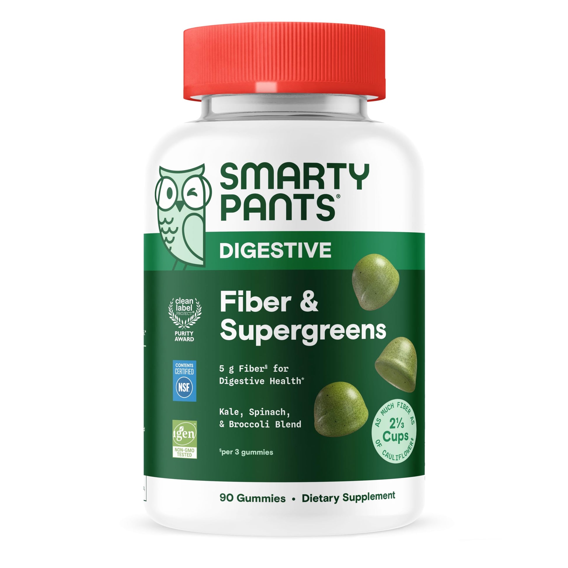 SmartyPants Fiber & Super Greens Gummies 90 Count