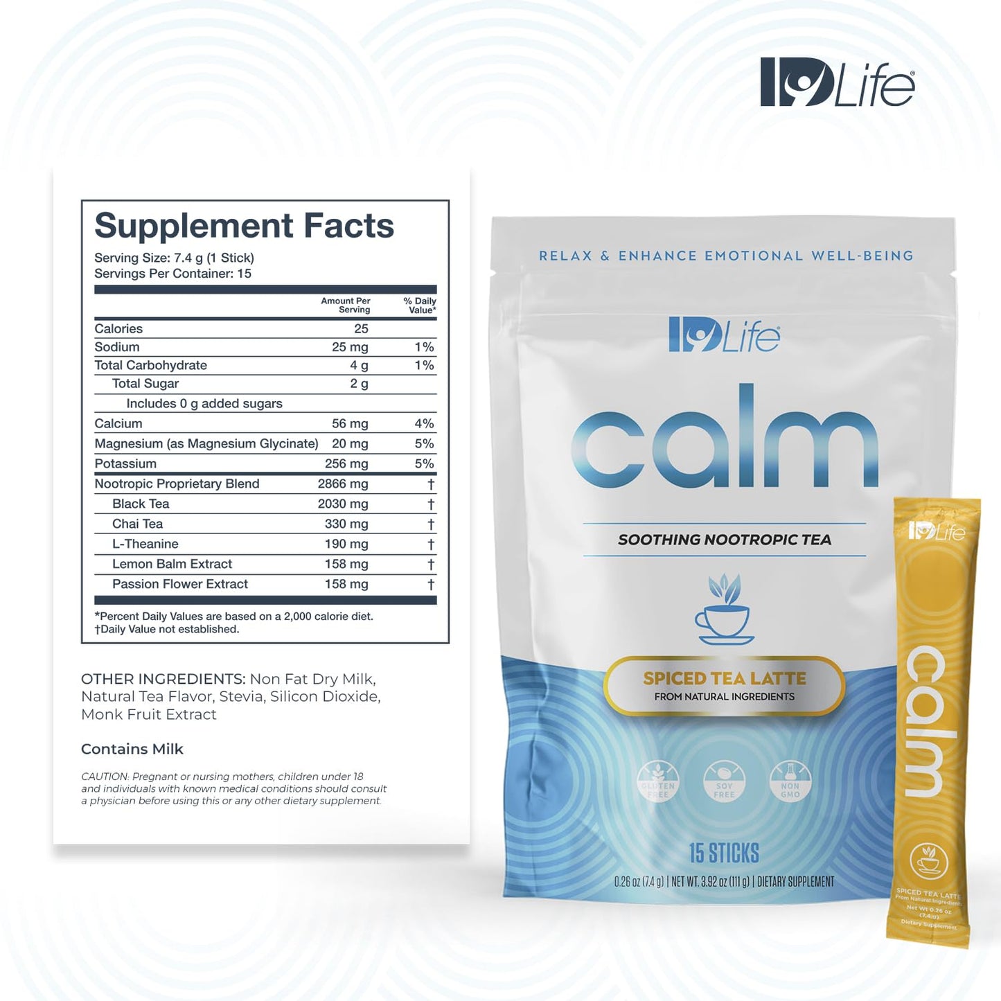 IDLife Calm Cognitive Support Powder with Adaptogenic Blend 3.92