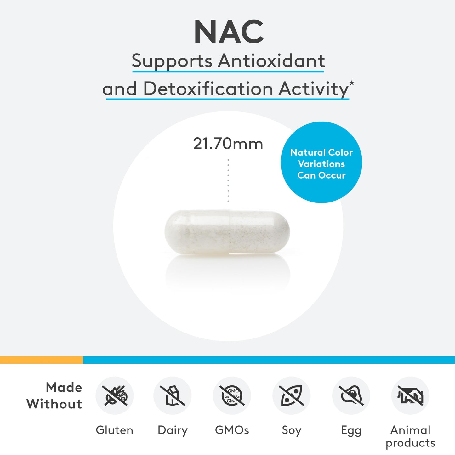 XYMOGEN NAC 1200 mg N-Acetyl-Cysteine Capsules, 120 Count