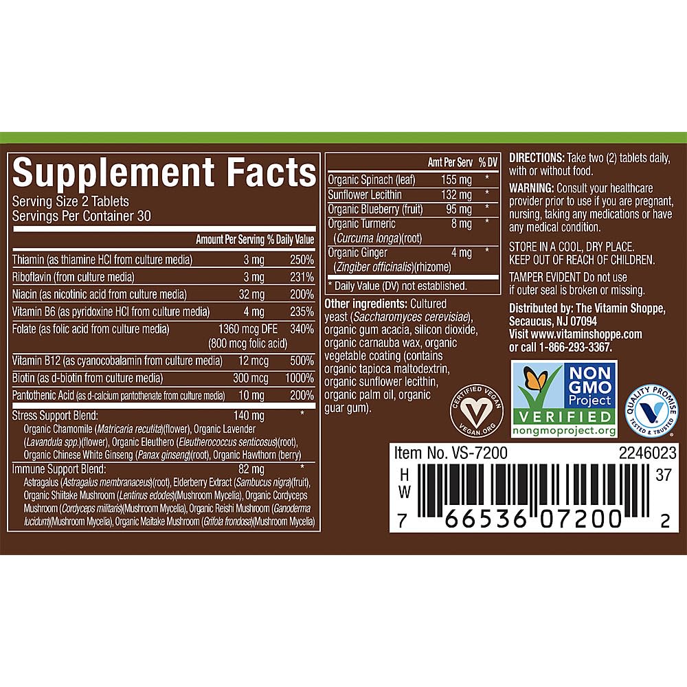 plnt Fermented Whole Food Vitamin B Complex Tablets 60