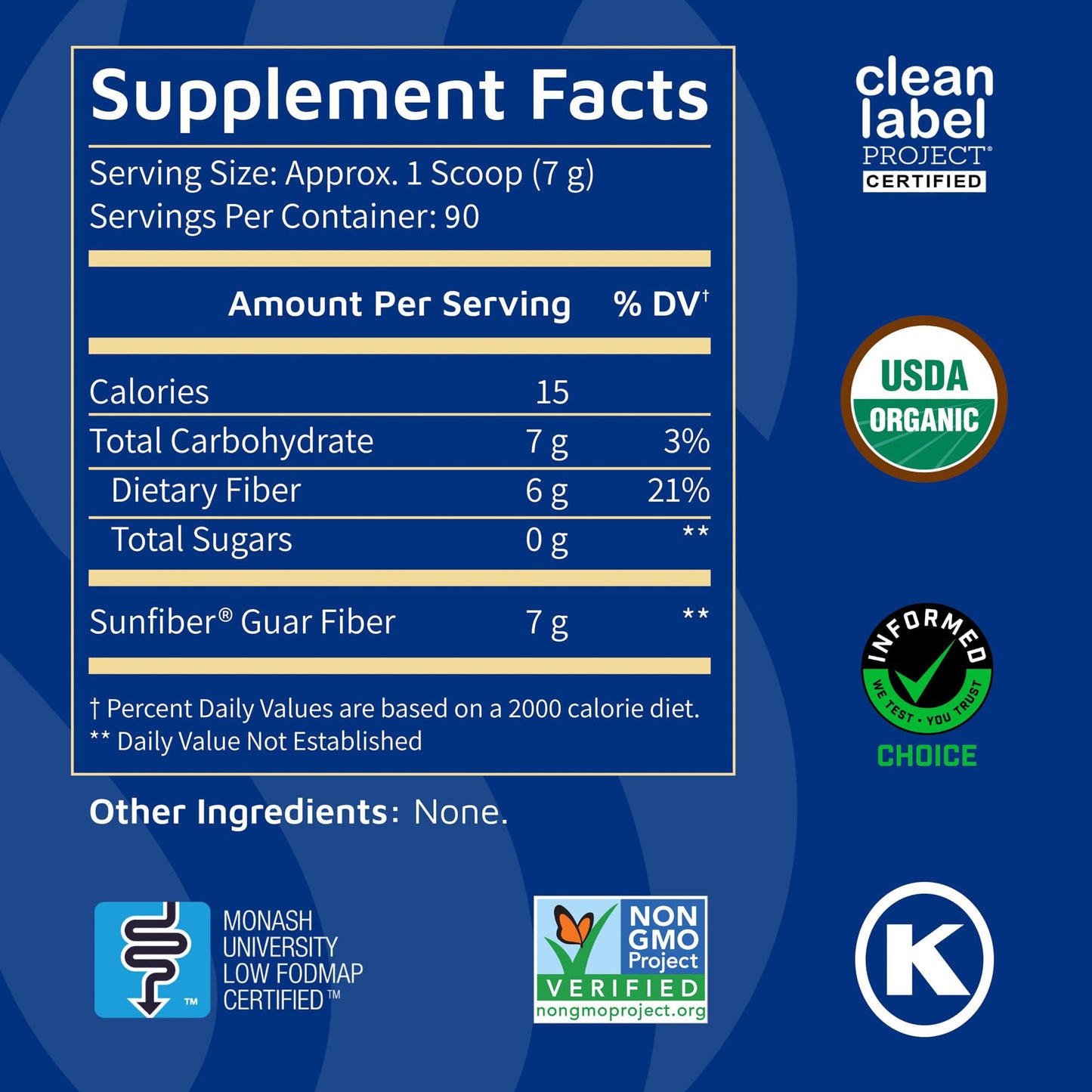 Tomorrow's Nutrition Sunfiber Prebiotic Fiber Supplement for Digestive Health Powder, 22.2 oz