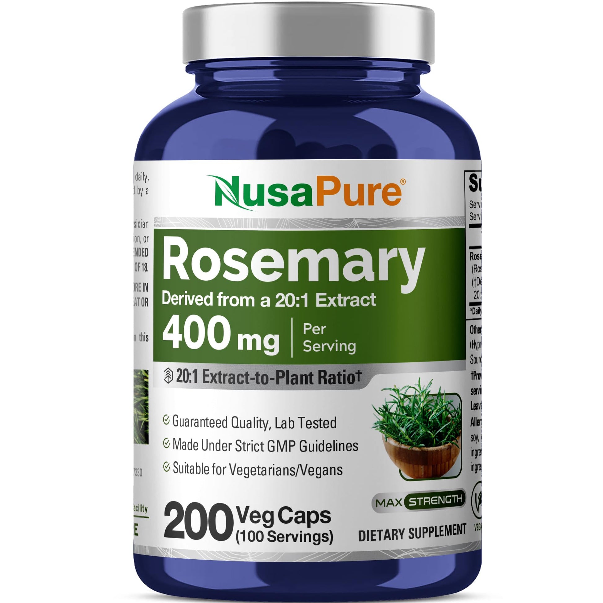 NusaPure Rosemary Capsule 200 Veg Capsules