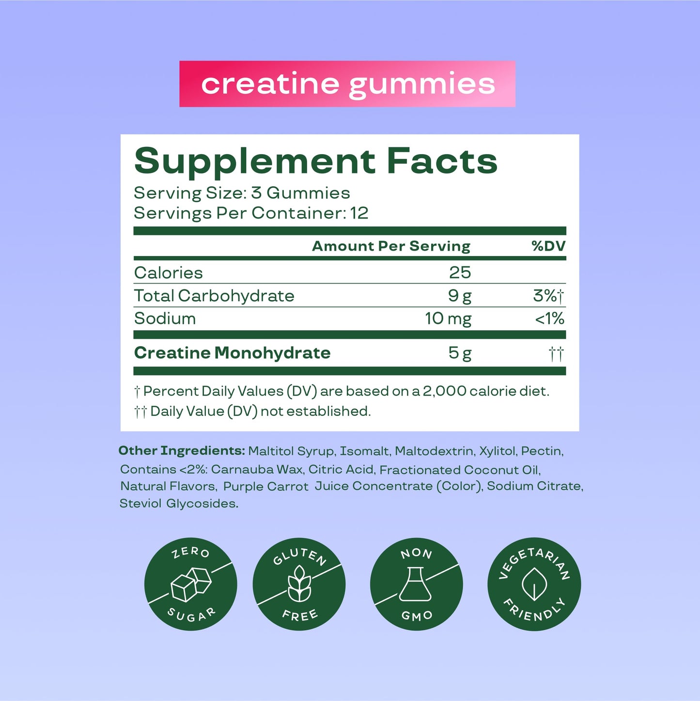 Bloom Nutrition Creatine Monohydrate Gummies 36 Gummies